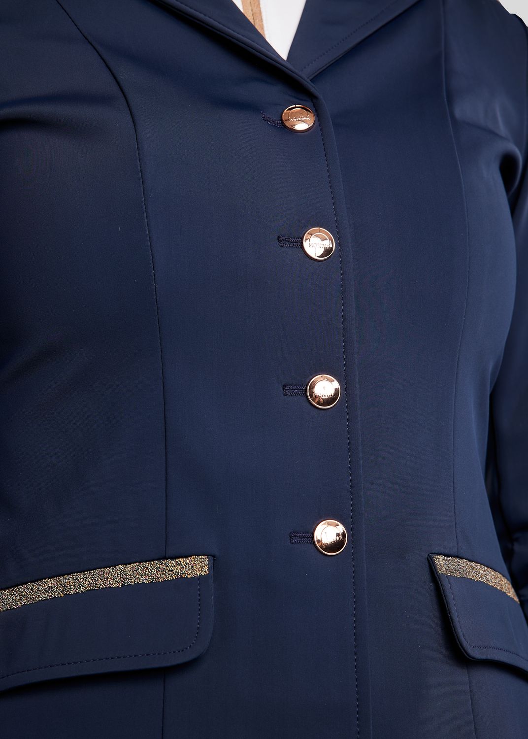 MoGlenda Softshell Competition Jacket w. Rosegold Caviar Tape - Navy 