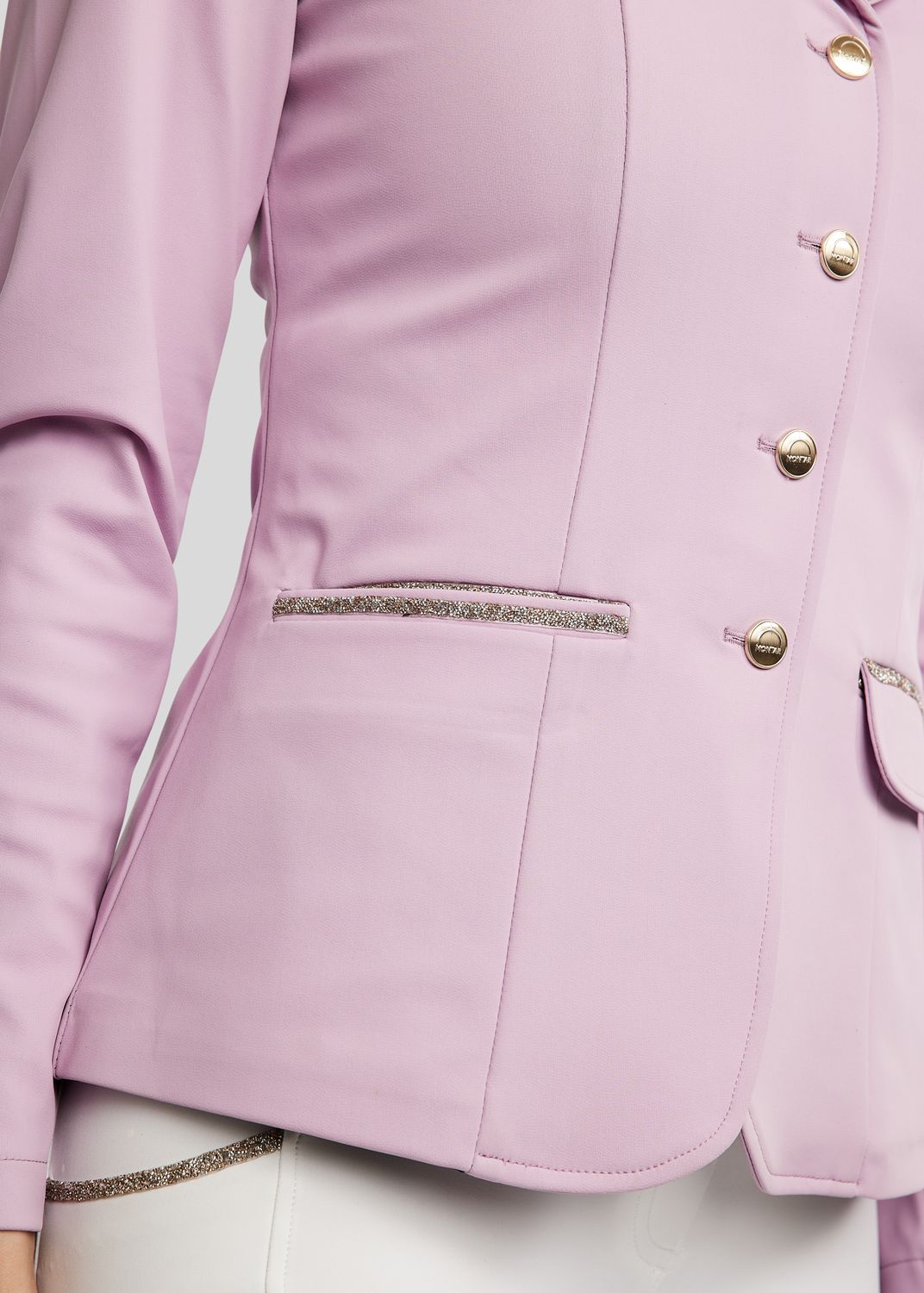 MoLila Competition Jacket w. Champagne Crystal Tape - Candy Pink