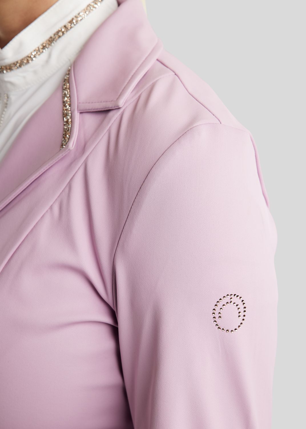 MoLila Competition Jacket w. Champagne Crystal Tape - Candy Pink