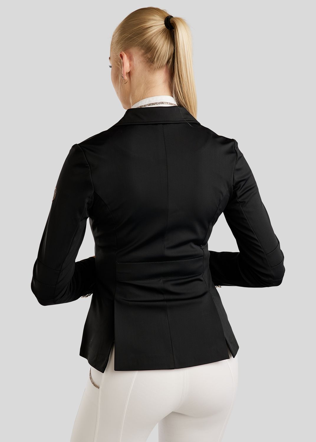 MoLila Competition Jacket w. Champagne Crystal Tape - Black