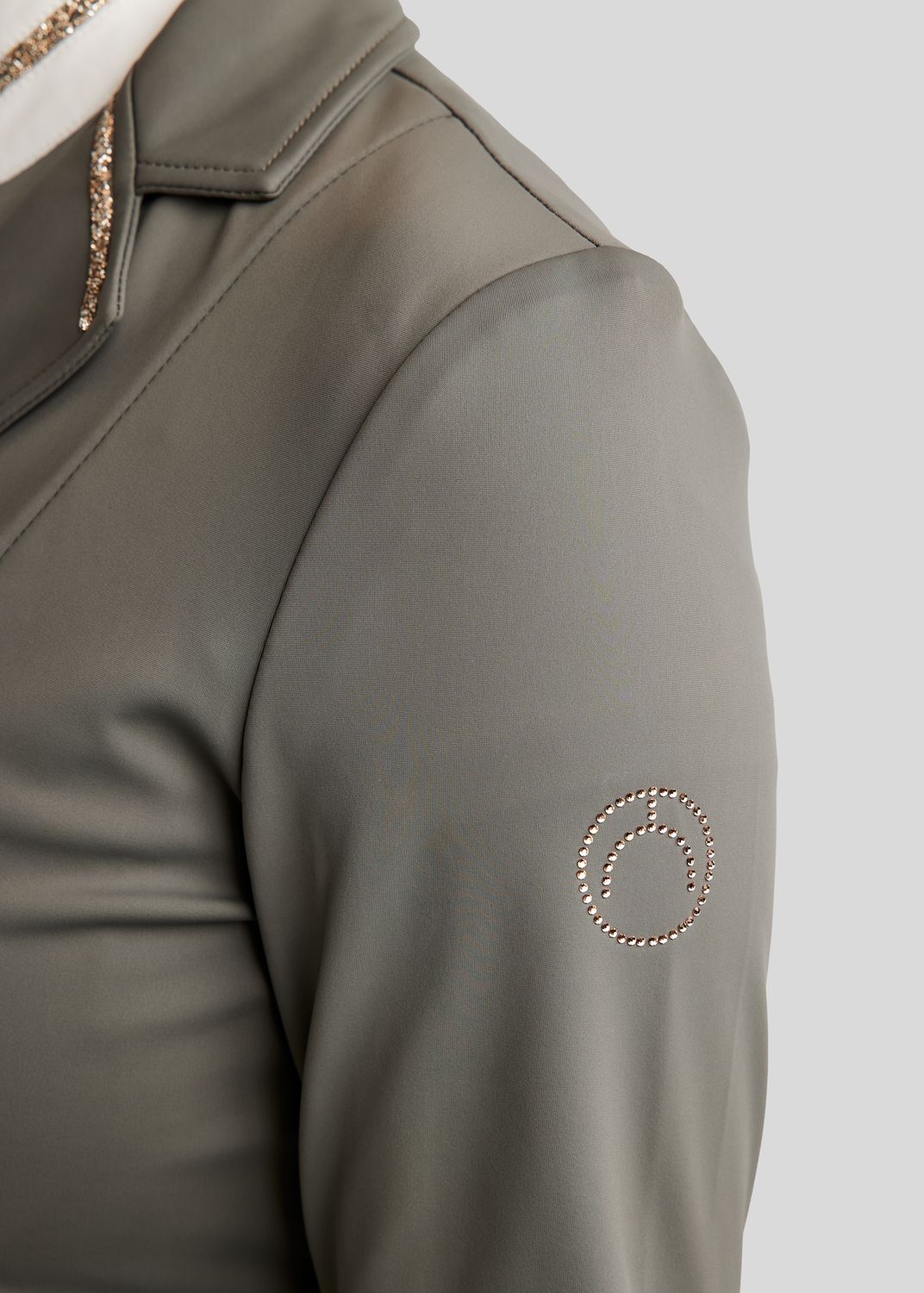 MoLila Competition Jacket w. Champagne Crystal Tape - Grey