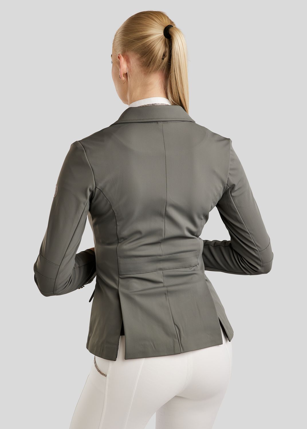 MoLila Competition Jacket w. Champagne Crystal Tape - Grey