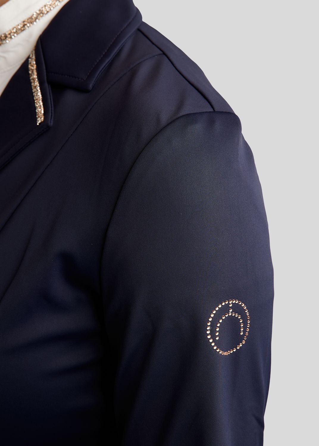 MoLila Competition Jacket w. Champagne Crystal Tape - Navy