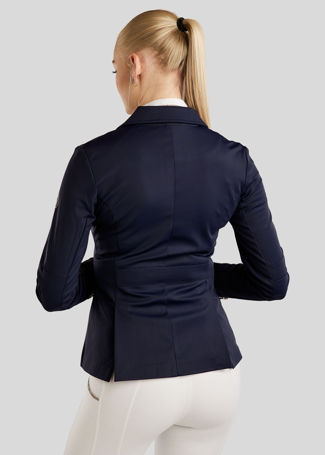 MoLila Competition Jacket w. Champagne Crystal Tape - Navy