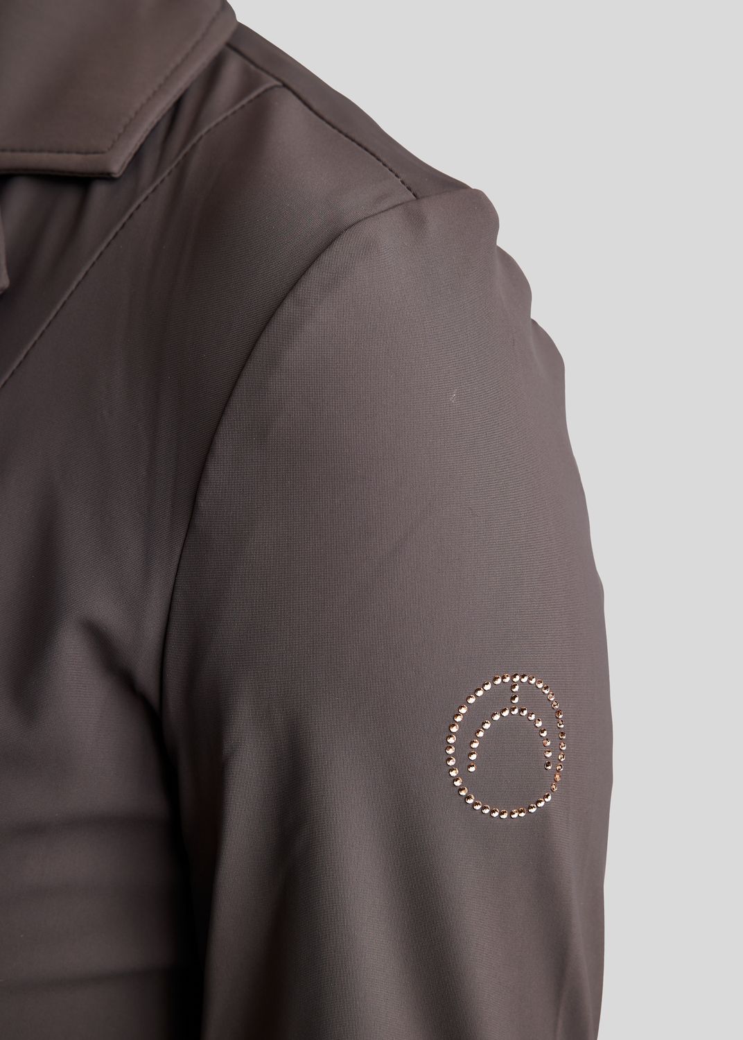MoLila Competition Jacket w. Champagne Crystal Tape - Slate Grey
