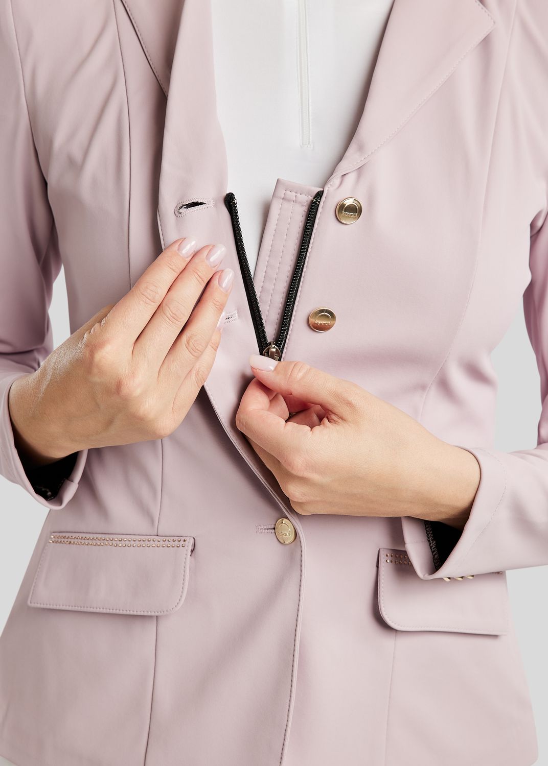 MoBlair Competition Jacket w. Champagne Crystals - Cheeky Pink 