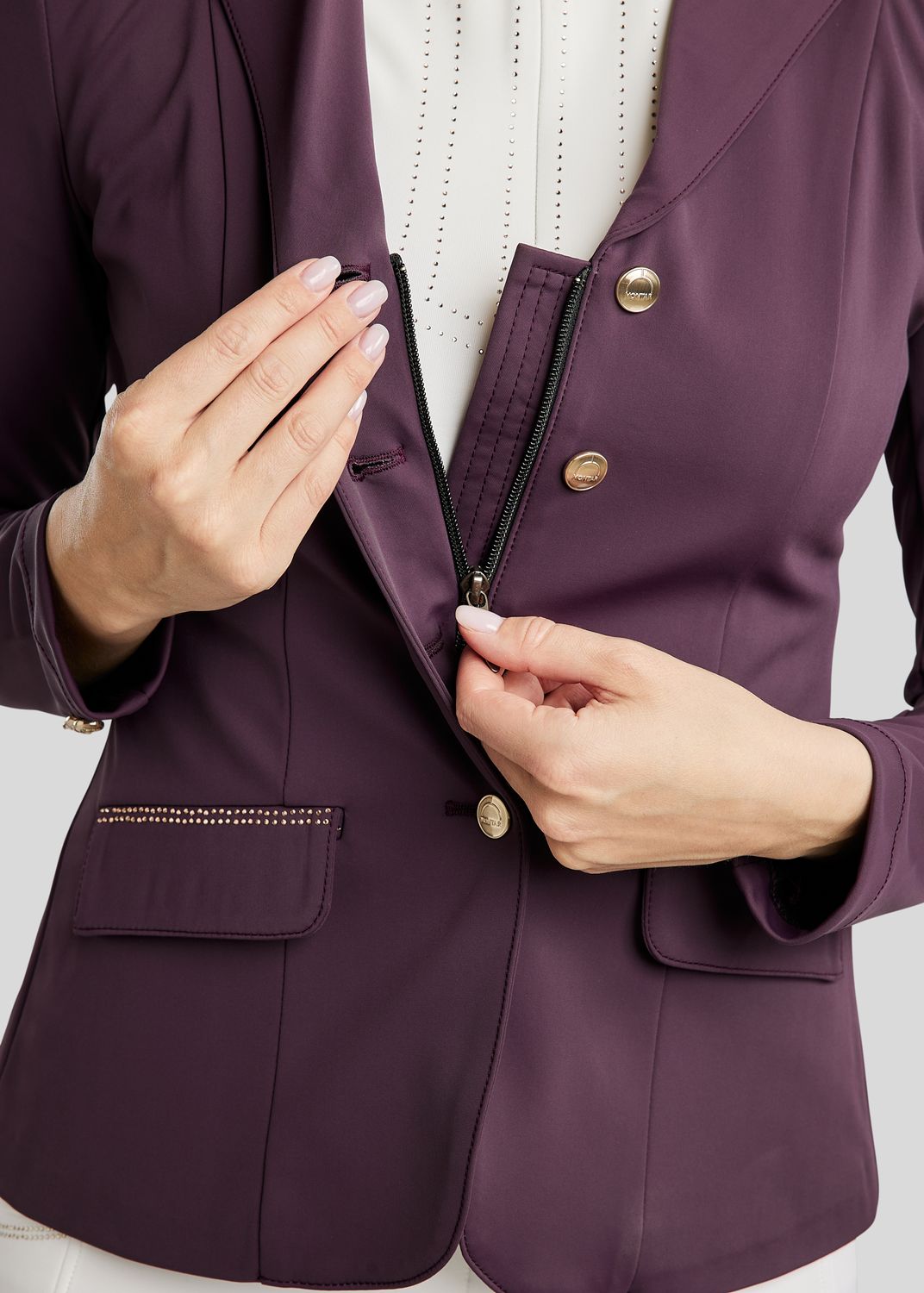 MoBlair Competition Jacket w. Champagne Crystals - Fig 