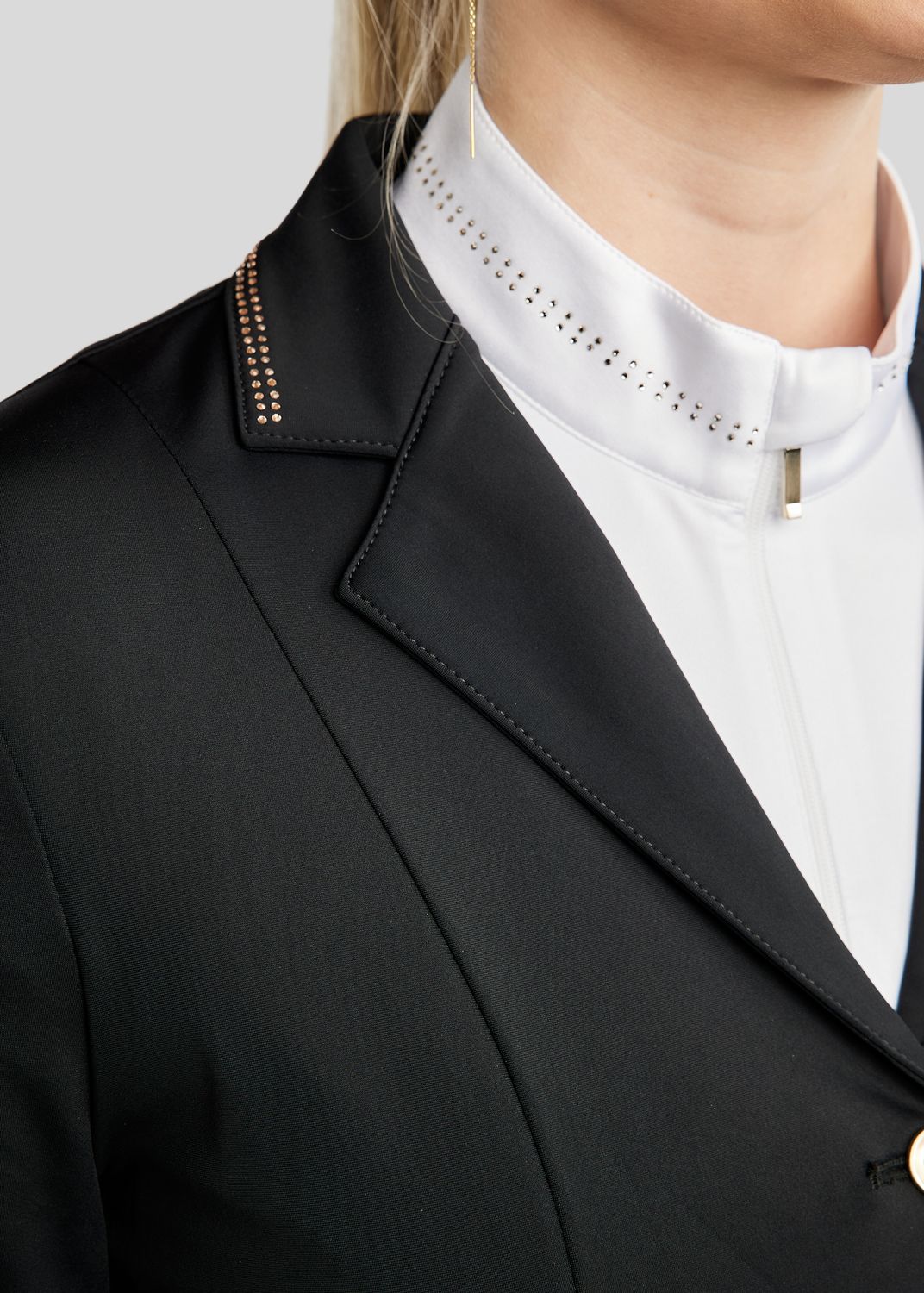 MoEverlisa Competition Jacket w. Champagne Crystals - Black 