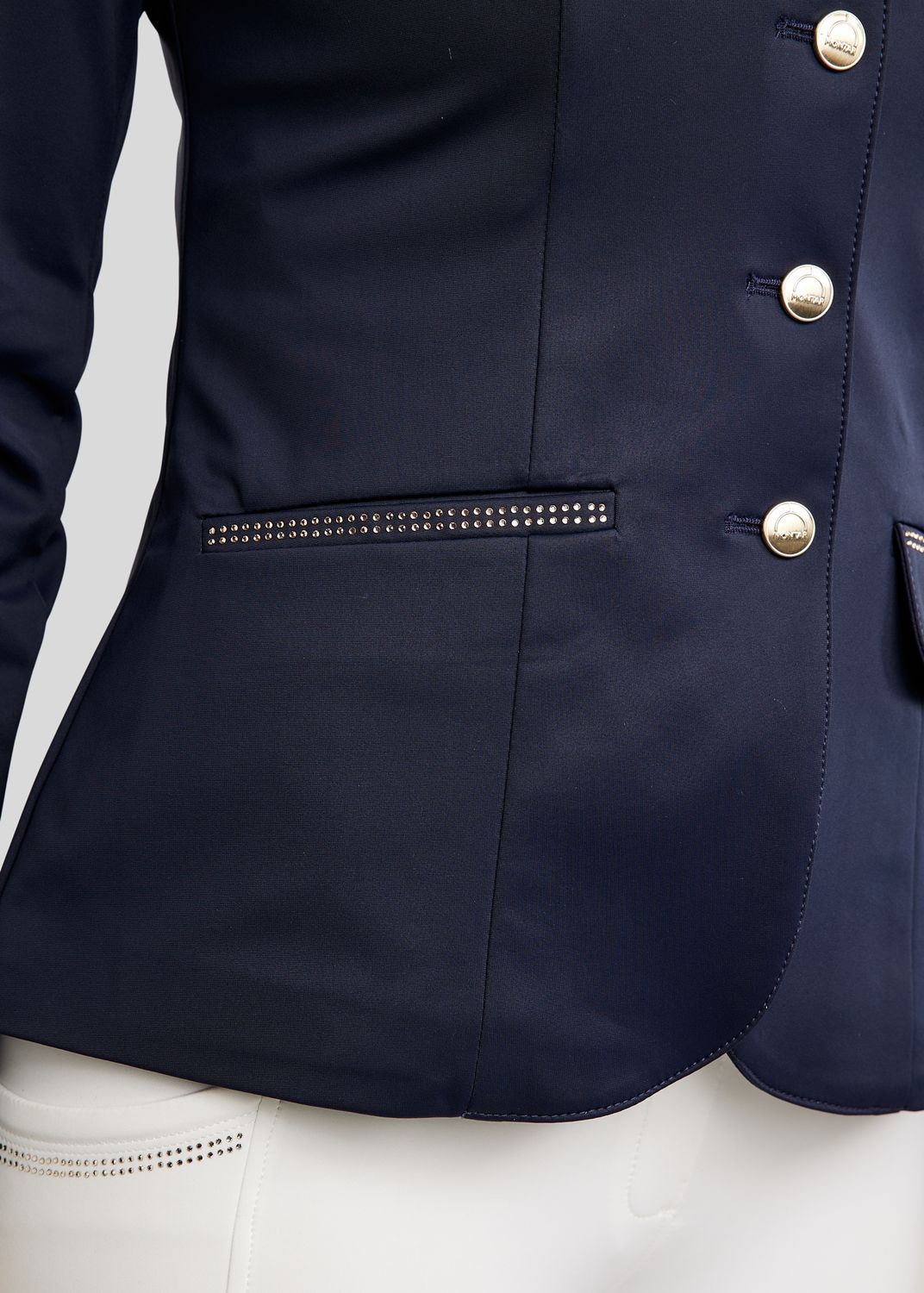MoEverlisa Competition Jacket w. Champagne Crystals - Navy 