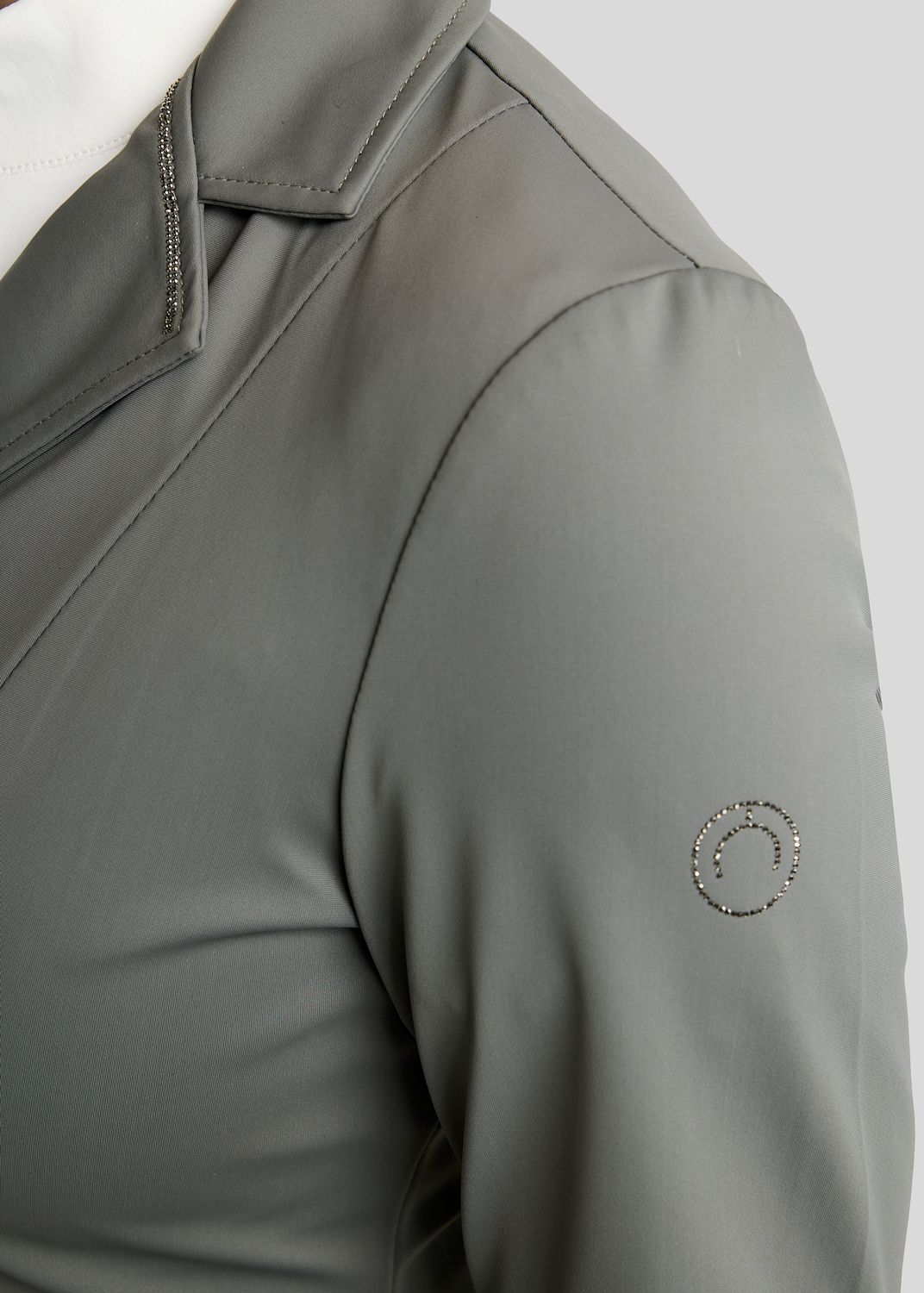 MoKira Softshell Competition Jacket w. Gun Metal Crystals - Grey 
