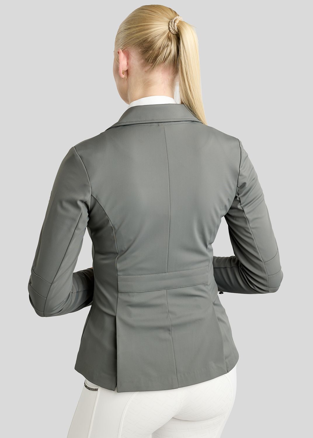 MoKira Softshell Competition Jacket w. Gun Metal Crystals - Grey 