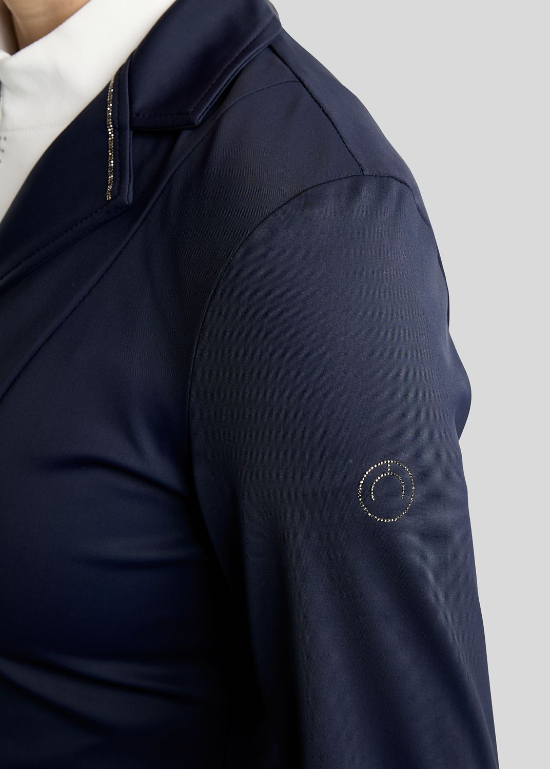 MoKira Softshell Competition Jacket w. Gun Metal Crystals - Navy 
