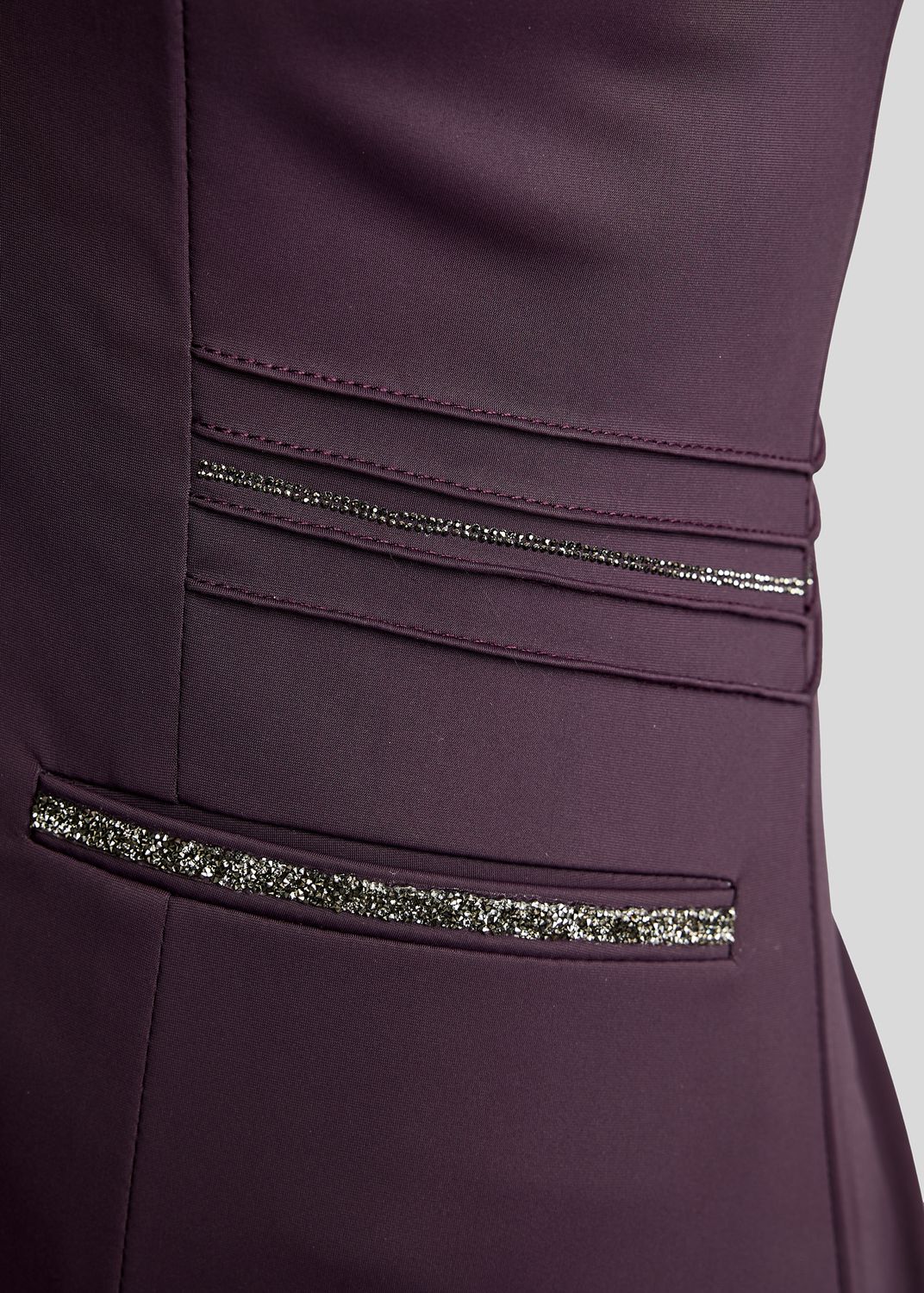 MoKelly Softshell Competition Jacket w. Gun Metal Crystal Tape and Crystals - Fig 