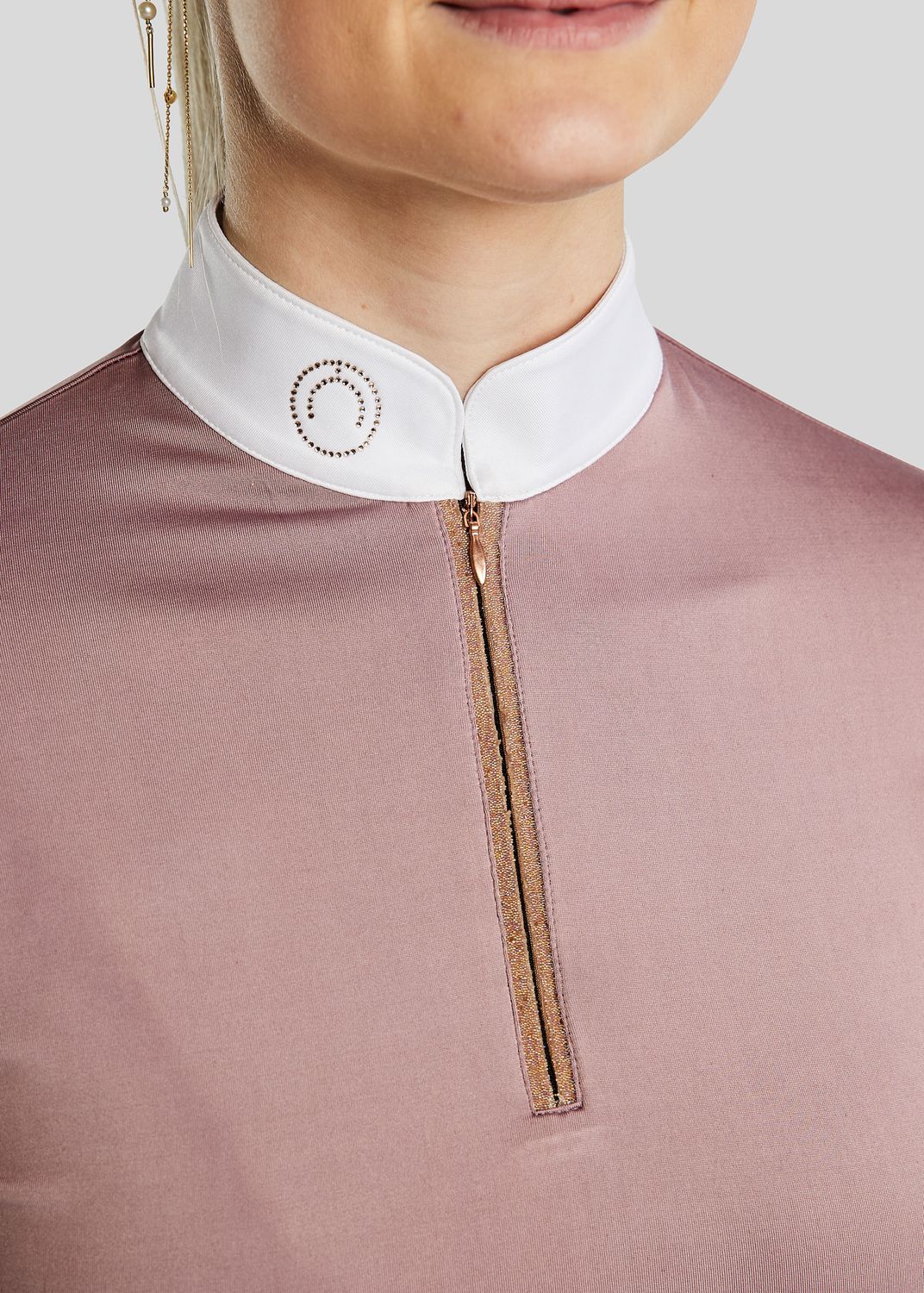 MoGlenda Competition Shirt w. Rosegold Caviar Tape - Dusty Rose 