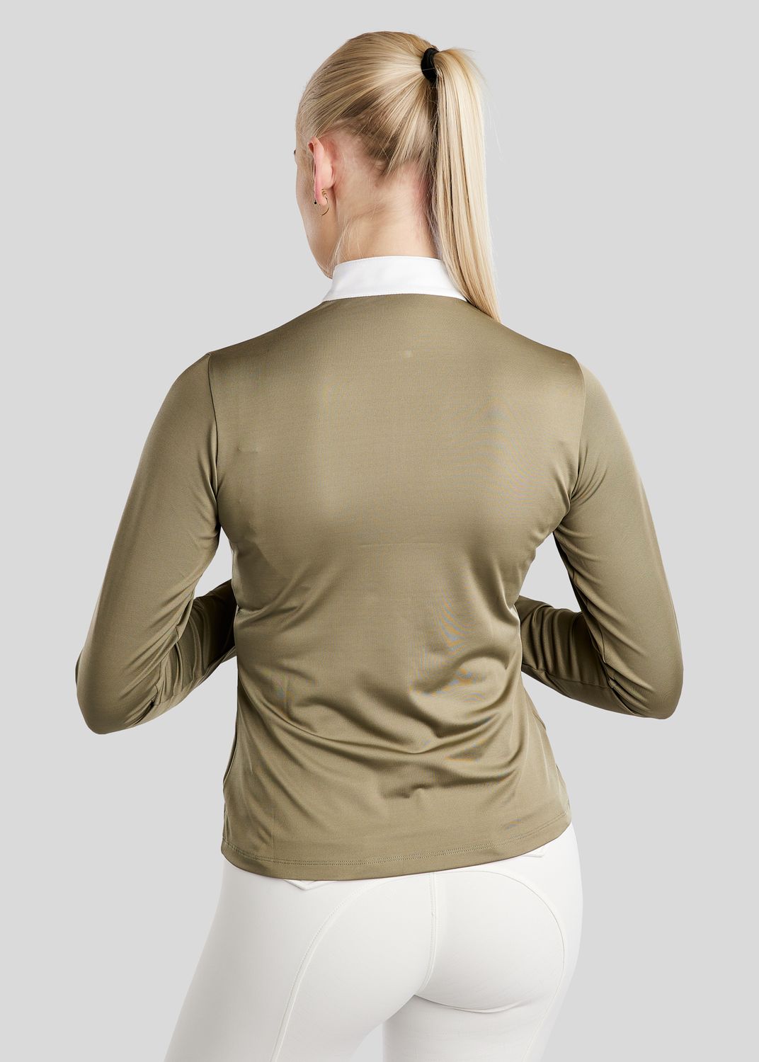 MoGlenda Competition Shirt w. Rosegold Caviar Tape - Dusty Green 