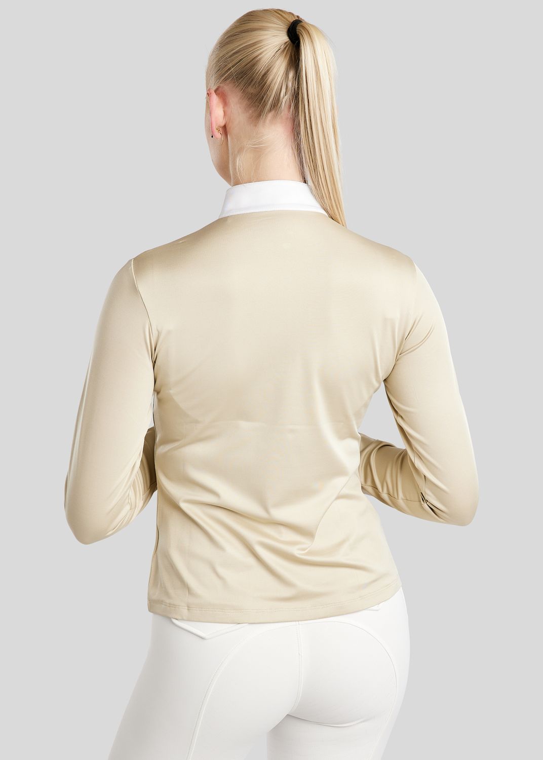 MoGlenda Competition Shirt w. Rosegold Caviar Tape - Warm Grey Beige 