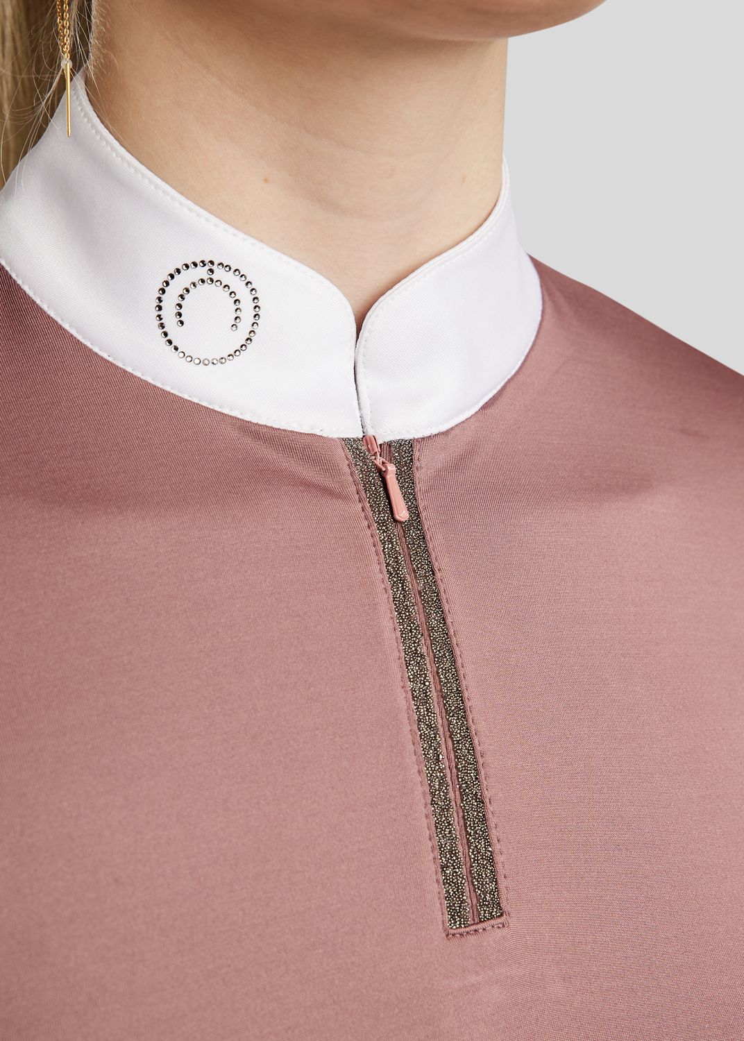 MoMarlie Competition Shirt w. Caviar Tape - Dusty Rose 