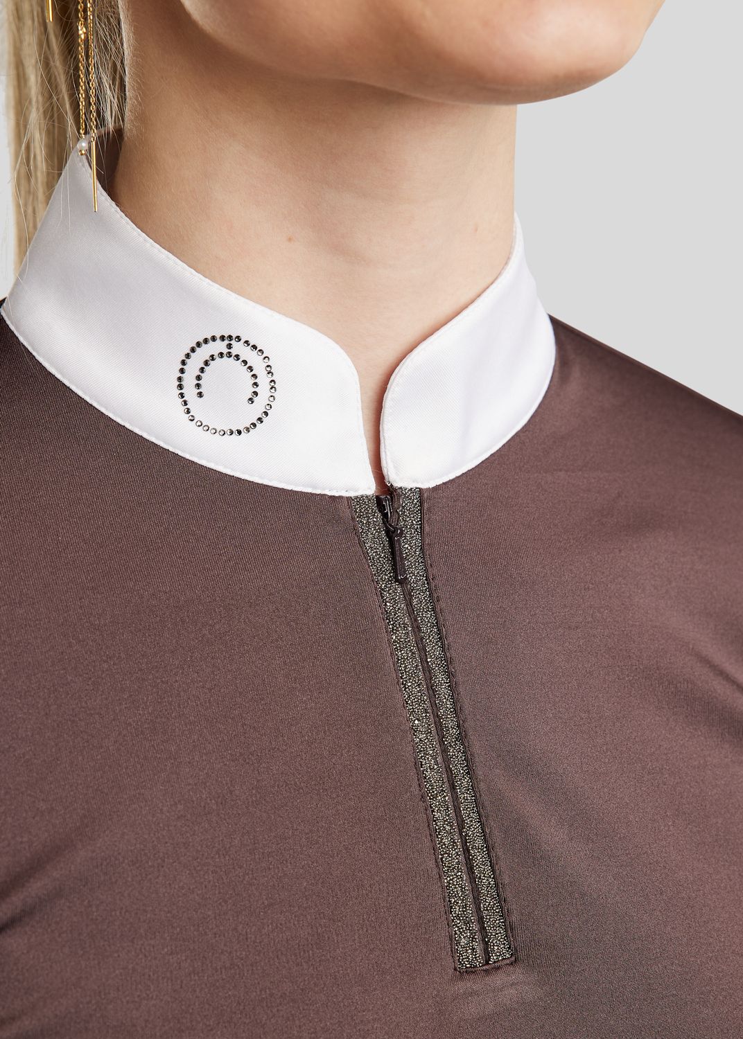 MoMarlie Competition Shirt w. Caviar Tape - Black Peony 