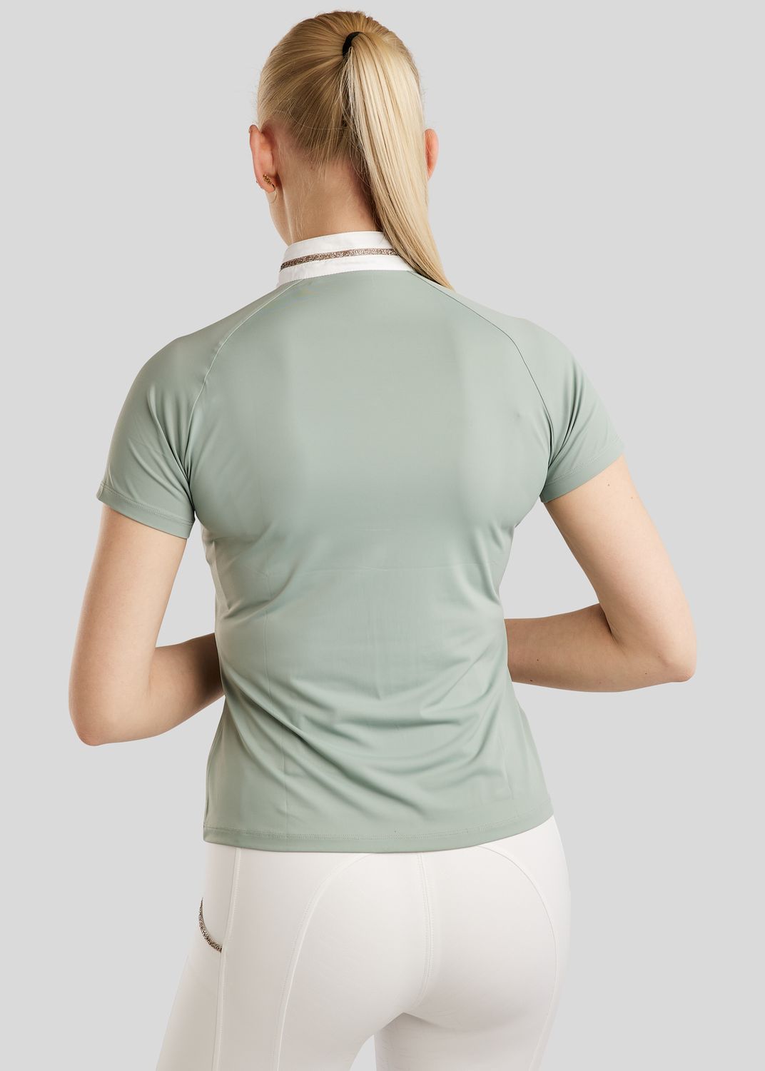 MoLila SS Competition Shirt w. Champagne Crystal Tape and Crystals - Turin