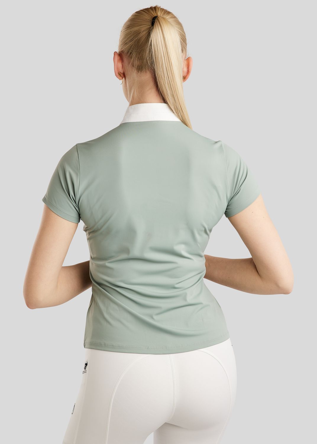 MoPearl Competition Shirt w. Pintucks and Gun Metal Crystas - Turin