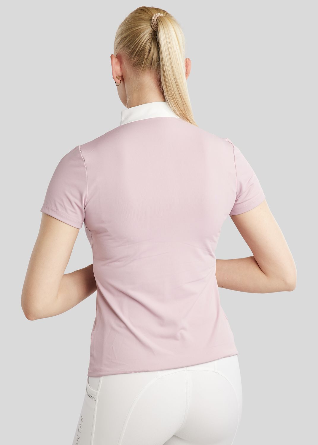 MoVioletta Competition Shirt w. Champagne Crystals - Cheeky Pink 