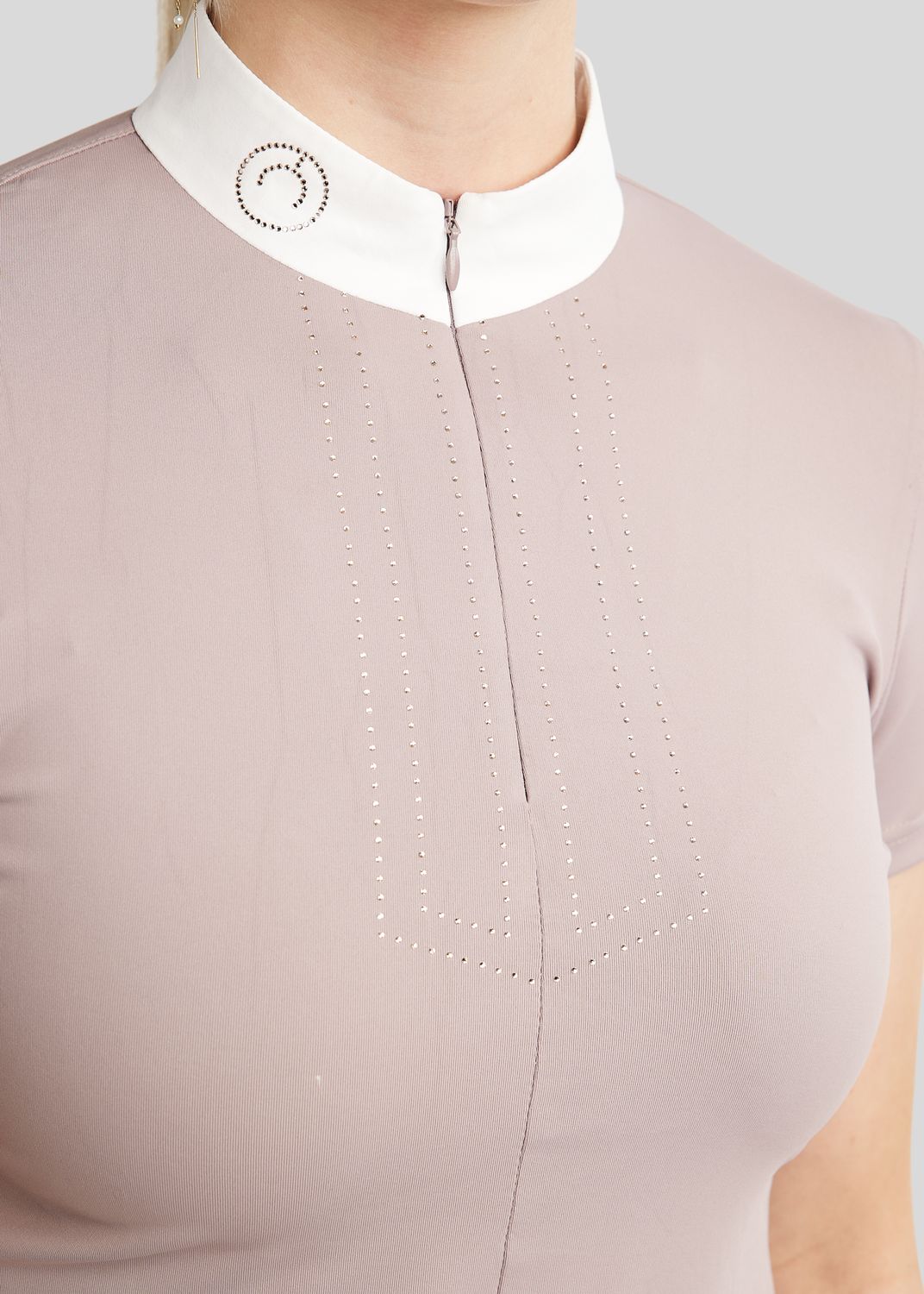 MoVioletta Competition Shirt w. Champagne Crystals - Blush 