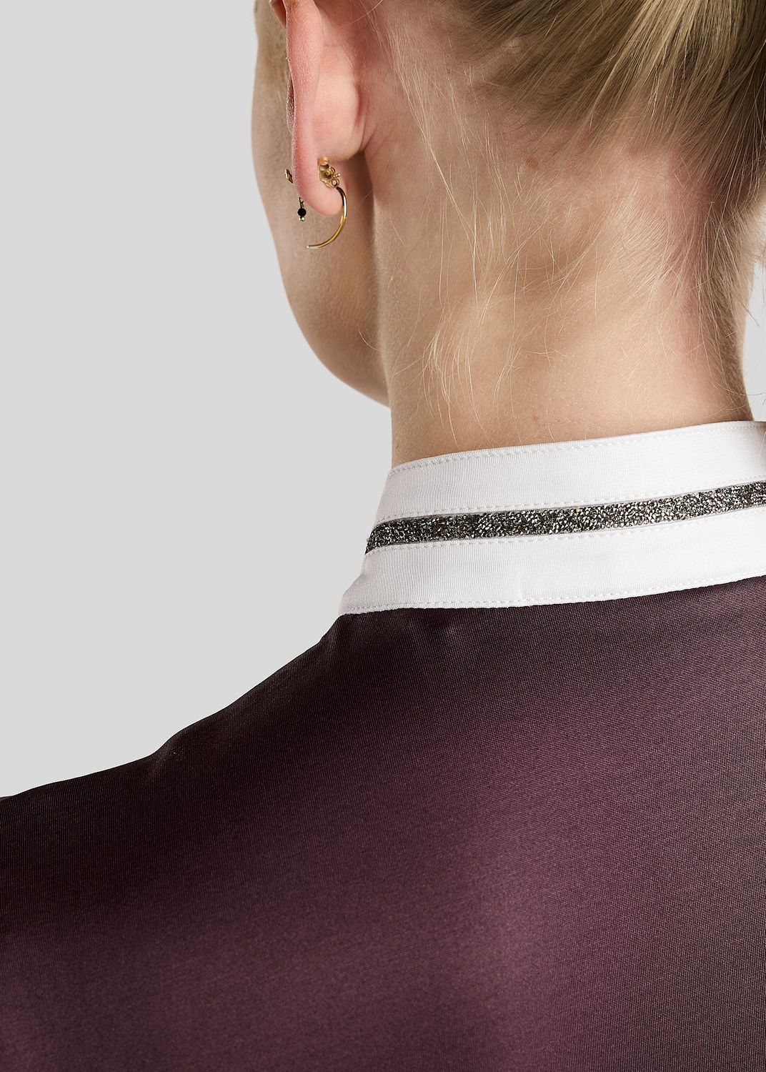 MoMaisy Competition Shirt w. Gun Metal Crystal Tape and Crystal Logo - Fig 