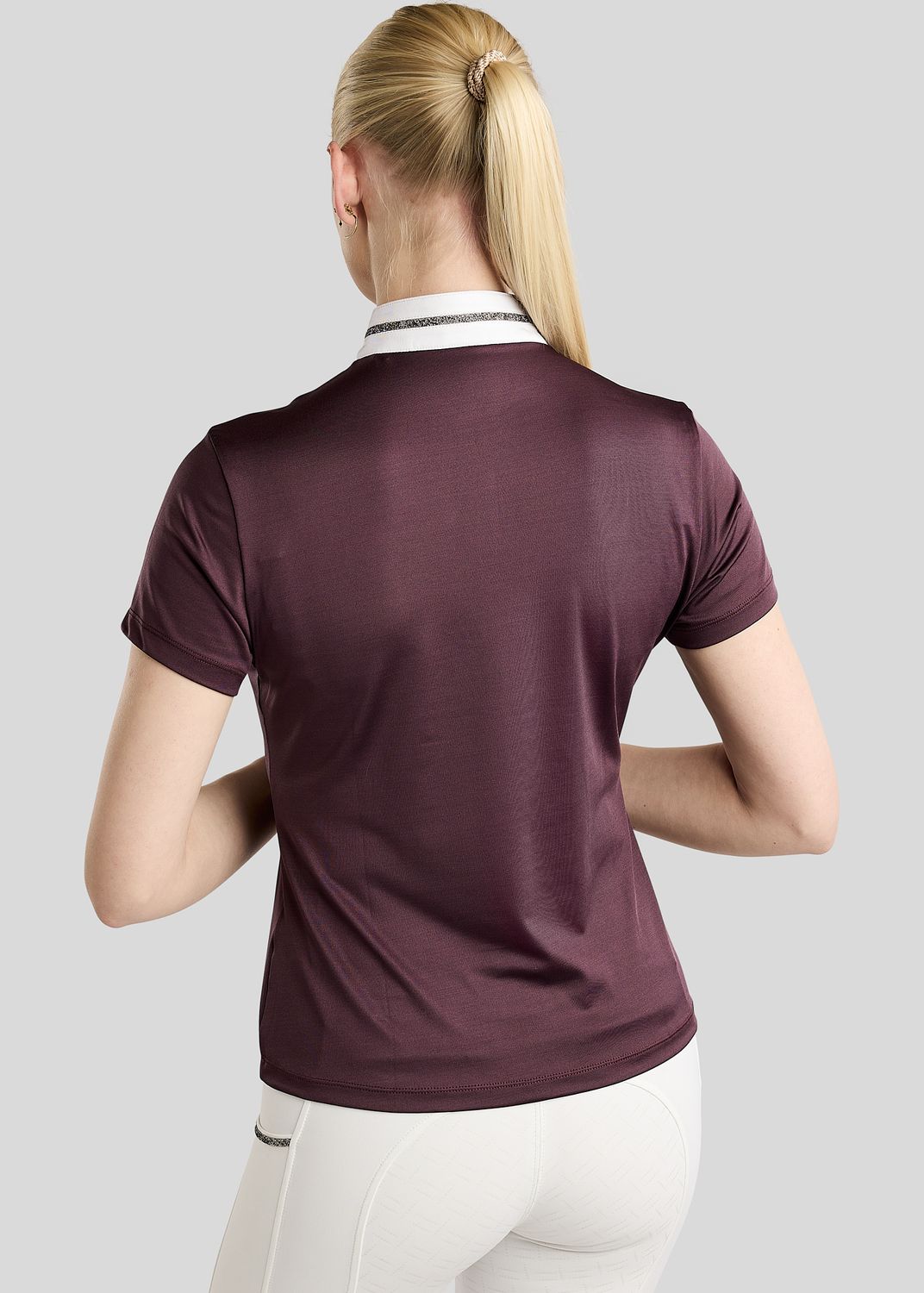 MoMaisy Competition Shirt w. Gun Metal Crystal Tape and Crystal Logo - Fig 