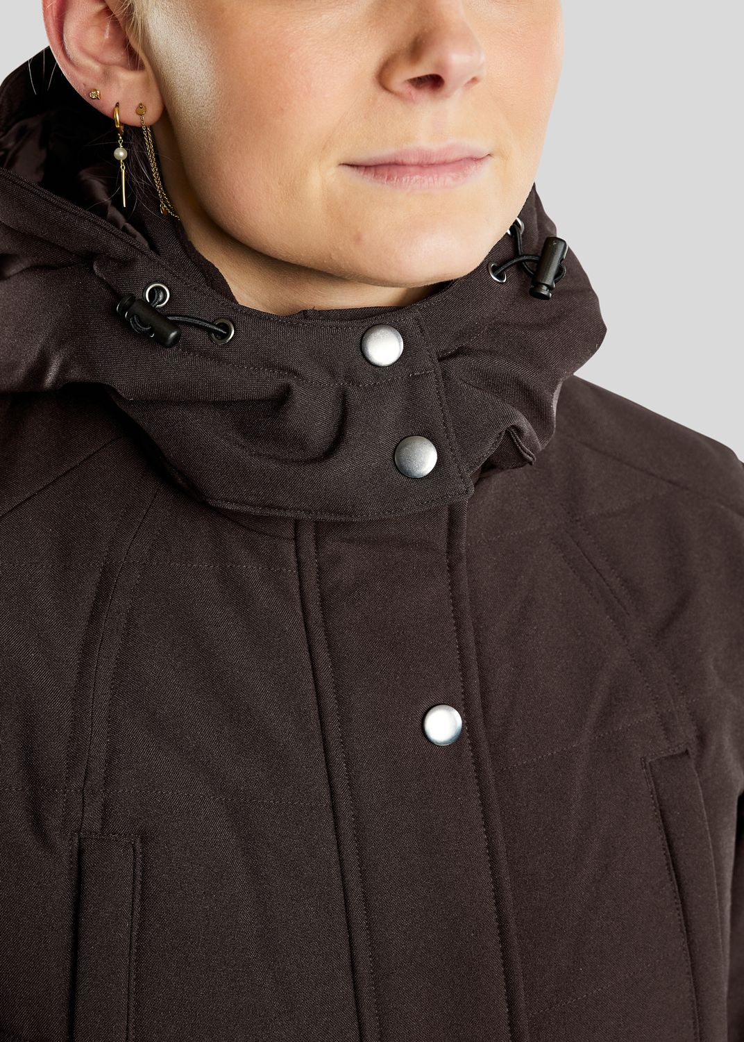 Dicte Extralong Jacket - Brown