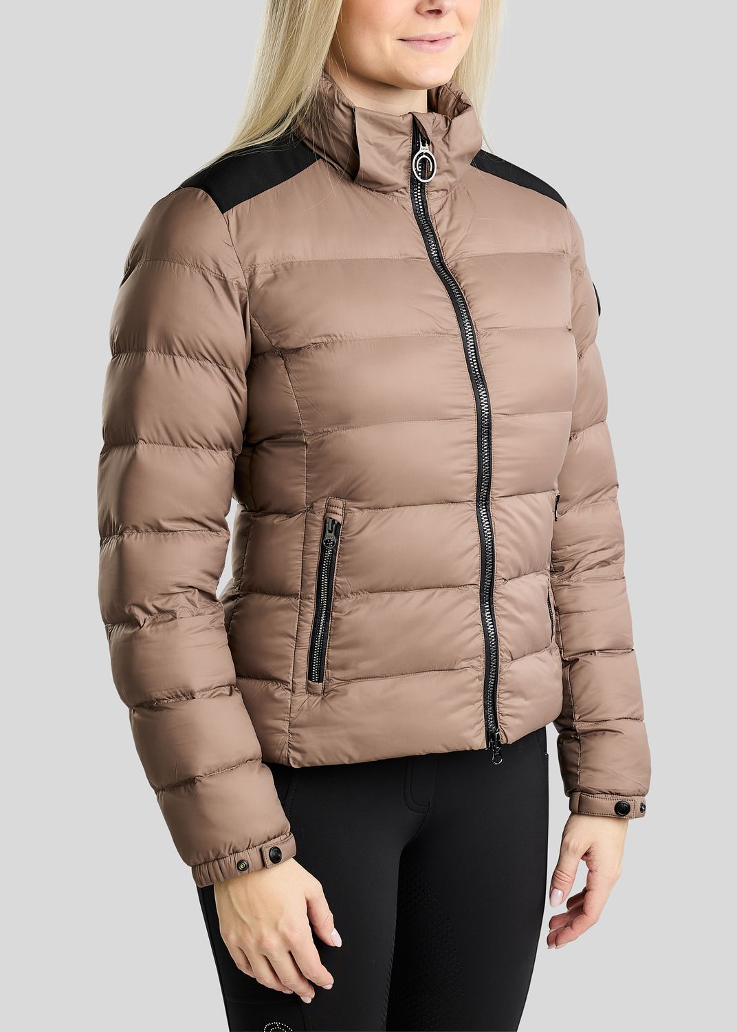 MoAthena REFINED short jacket Nougat Brown