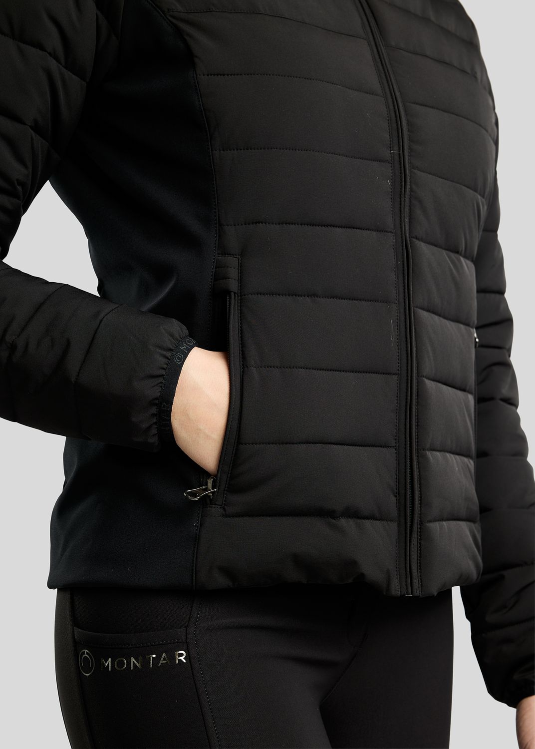 MoRuby Padded Jacket w. Softshell - Black 