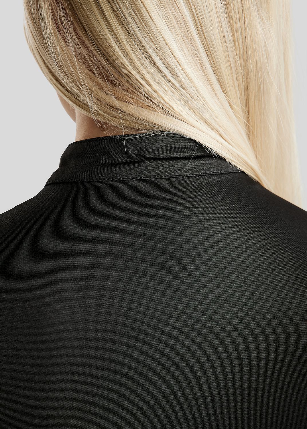 Everly Long Sleeved Polo w. Rosegold Crystals - Black 