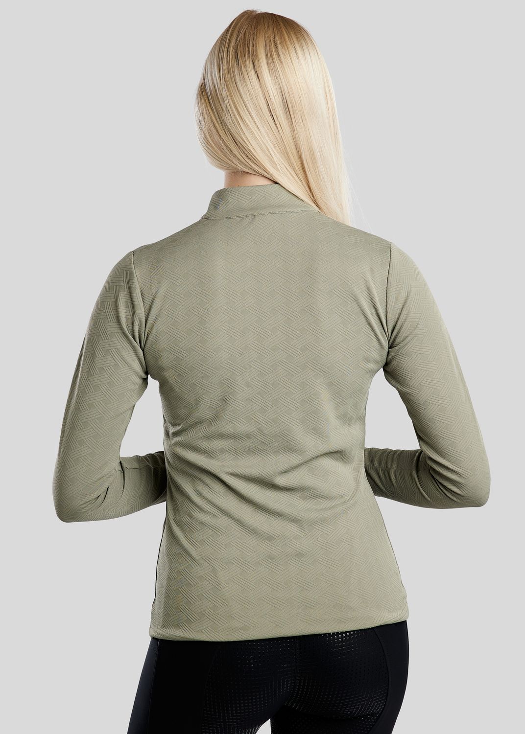 MoCilia Jacquard REFINED Trainingshirt - Dusty Green 