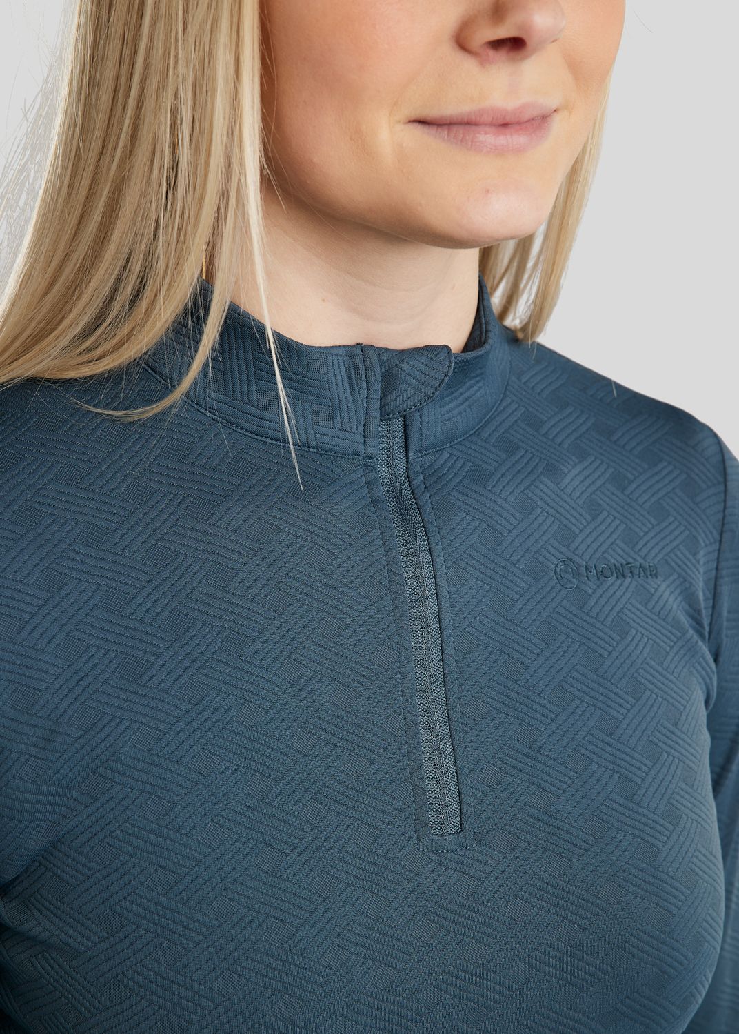 MoCilia Jacquard REFINED Træningsbluse - Dark Slate 