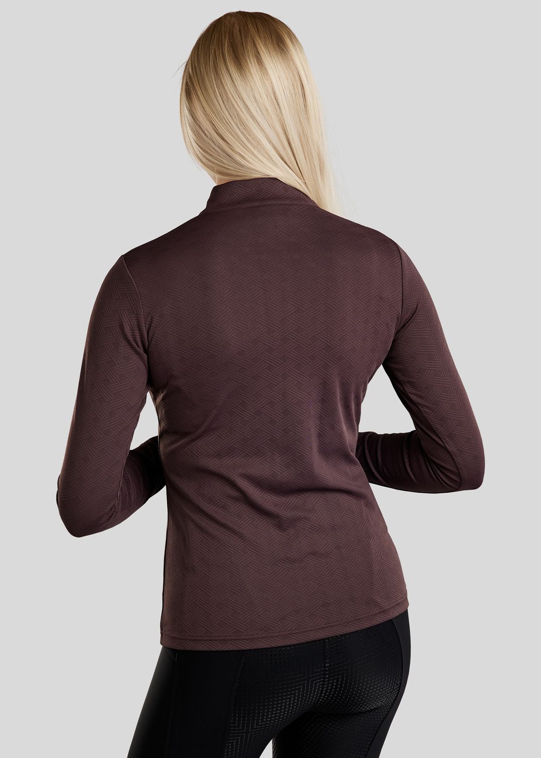 MoCilia Jacquard REFINED Træningsbluse - Black Peony 