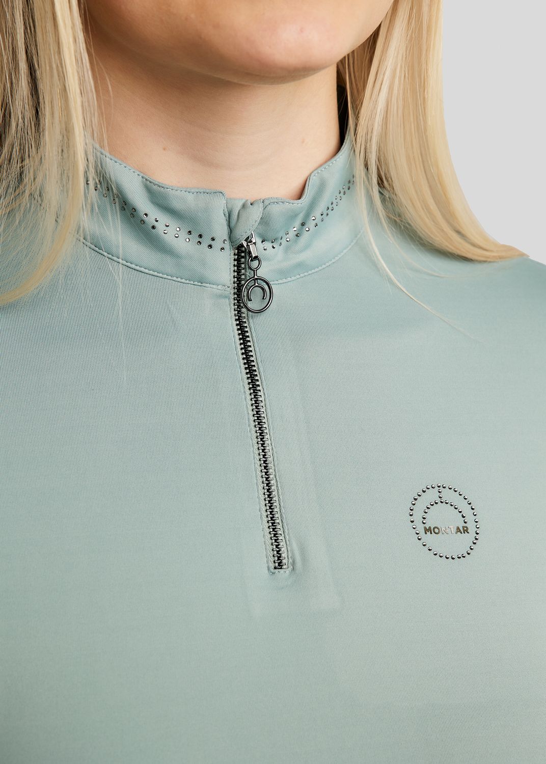 MoBlair SS Polo w. Gun Metal Crystals - Turin