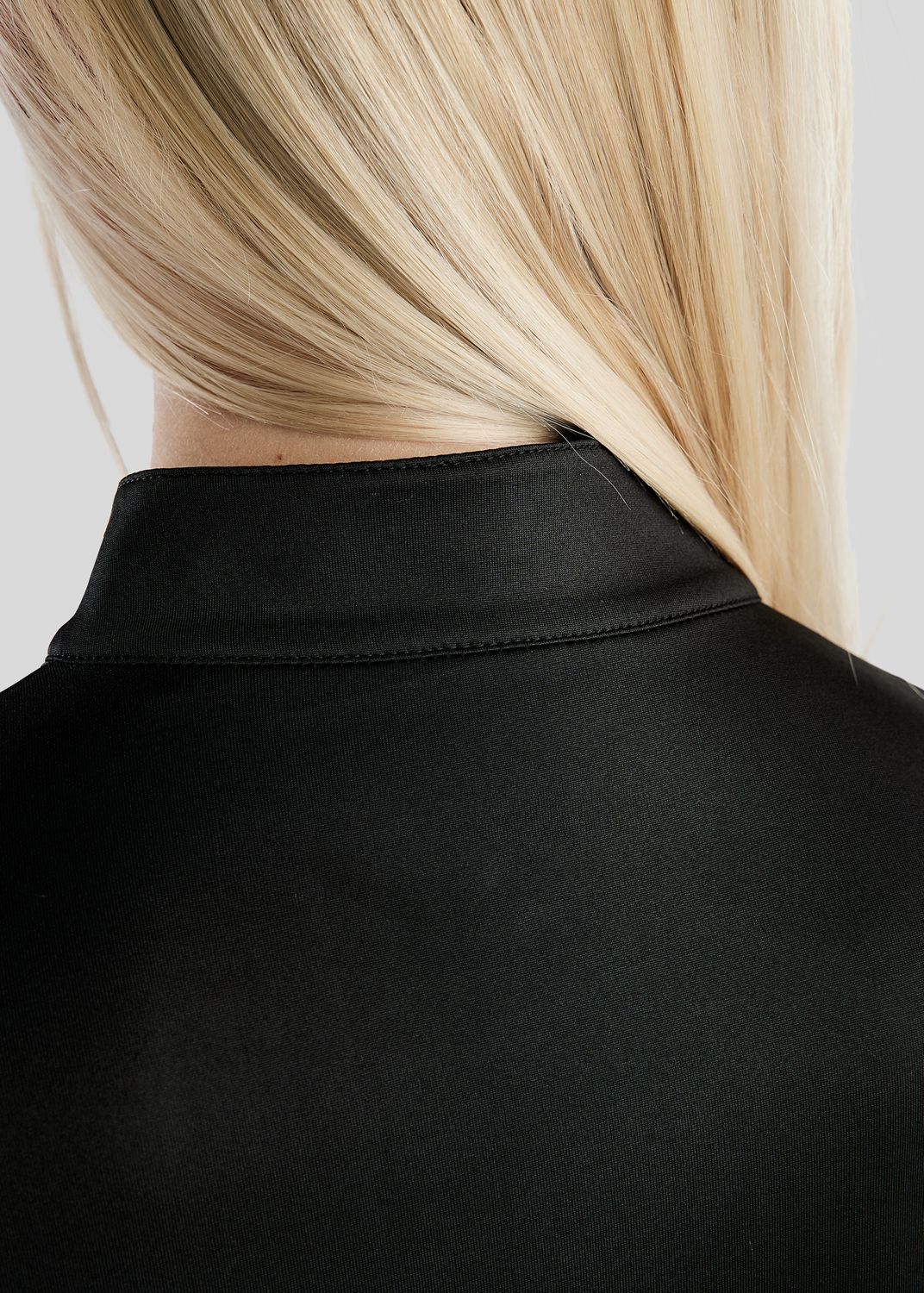 MoGlenda Long Sleeved Polo w. Rosegold Caviar Tape - Black 