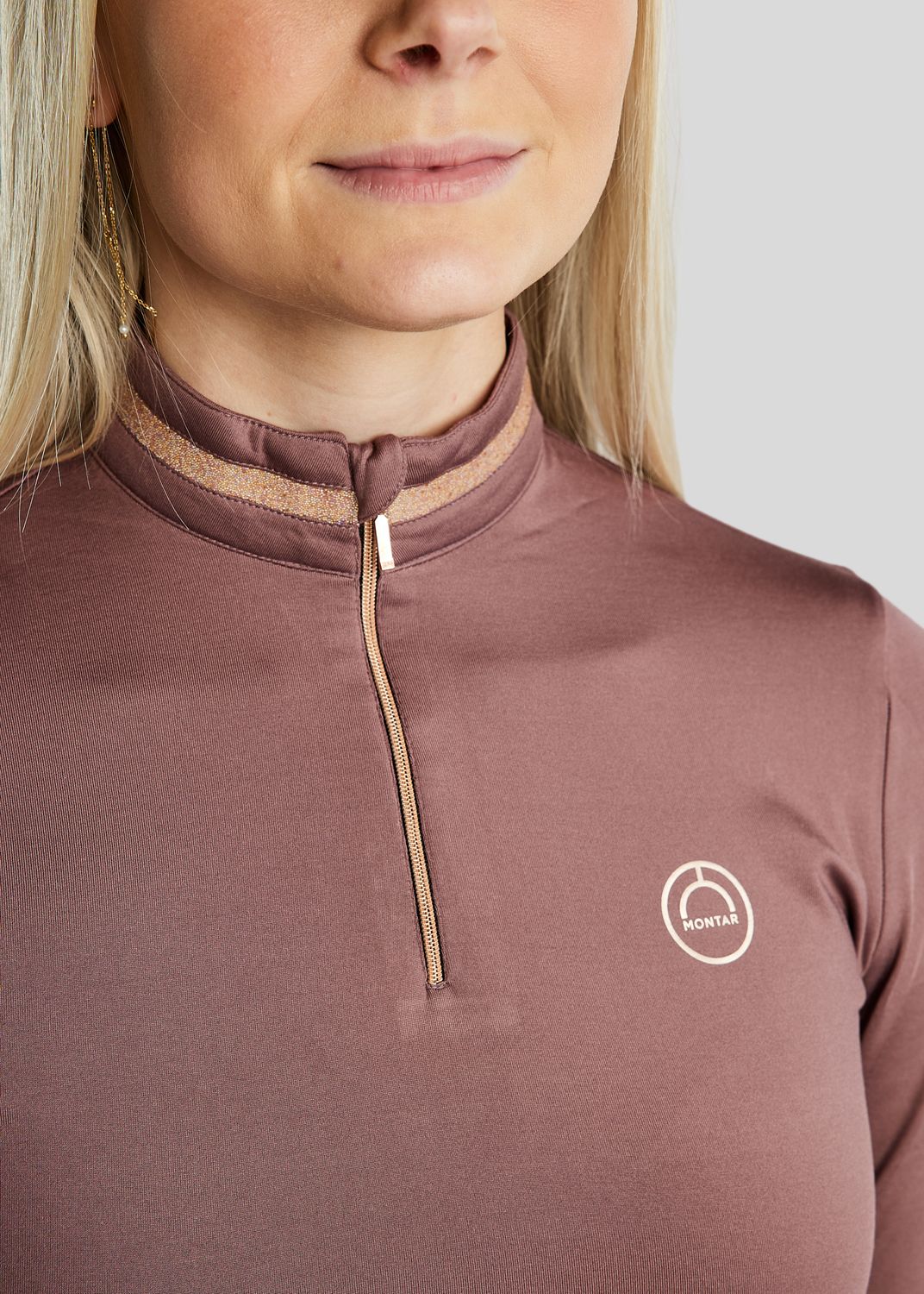 MoGlenda Thermo Polo w. Rosegold Caviar Tape - Dusty Rose 