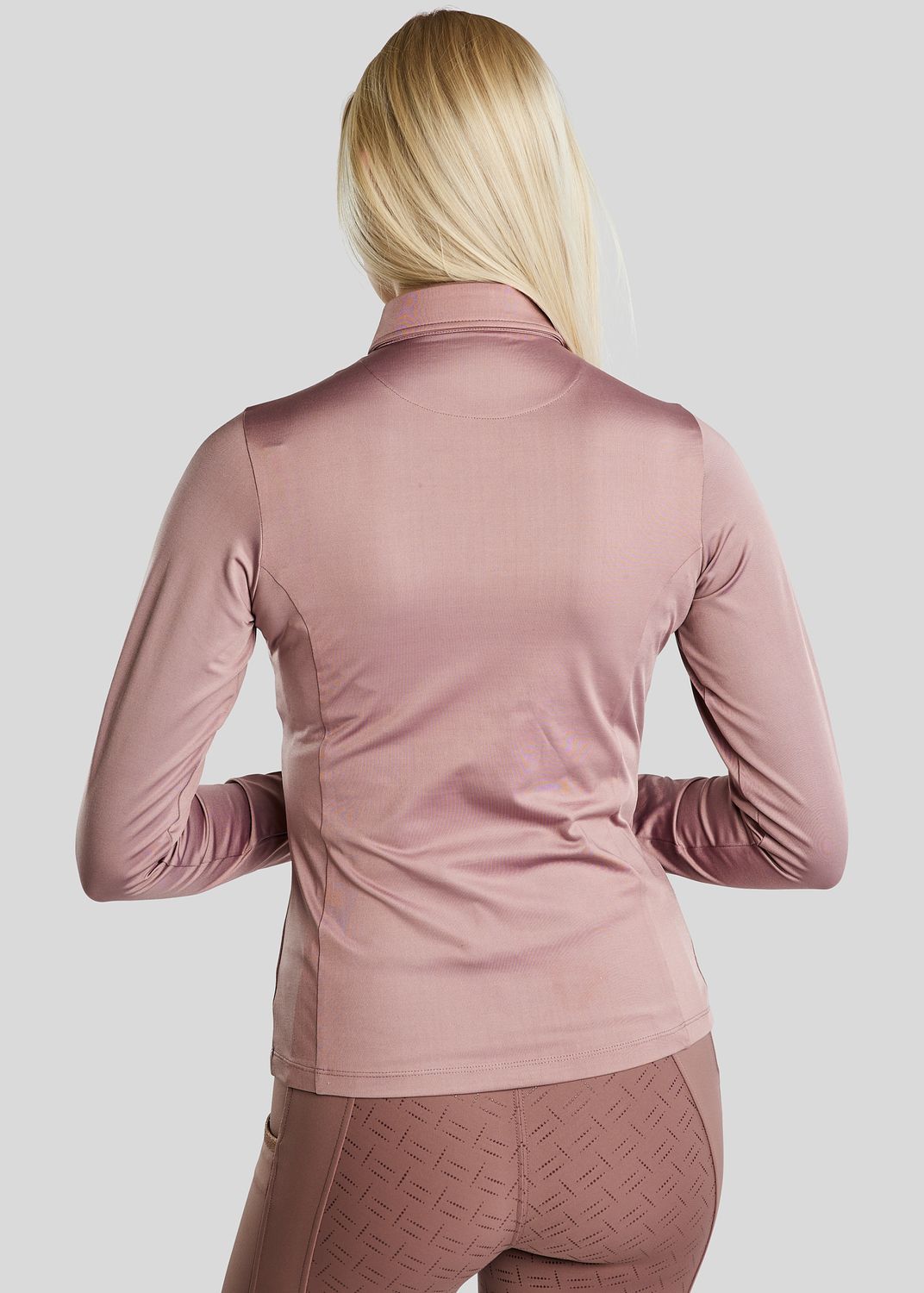 MoSusan Long Sleeved Polo W. Rosegold Logo - Dusty Rose 