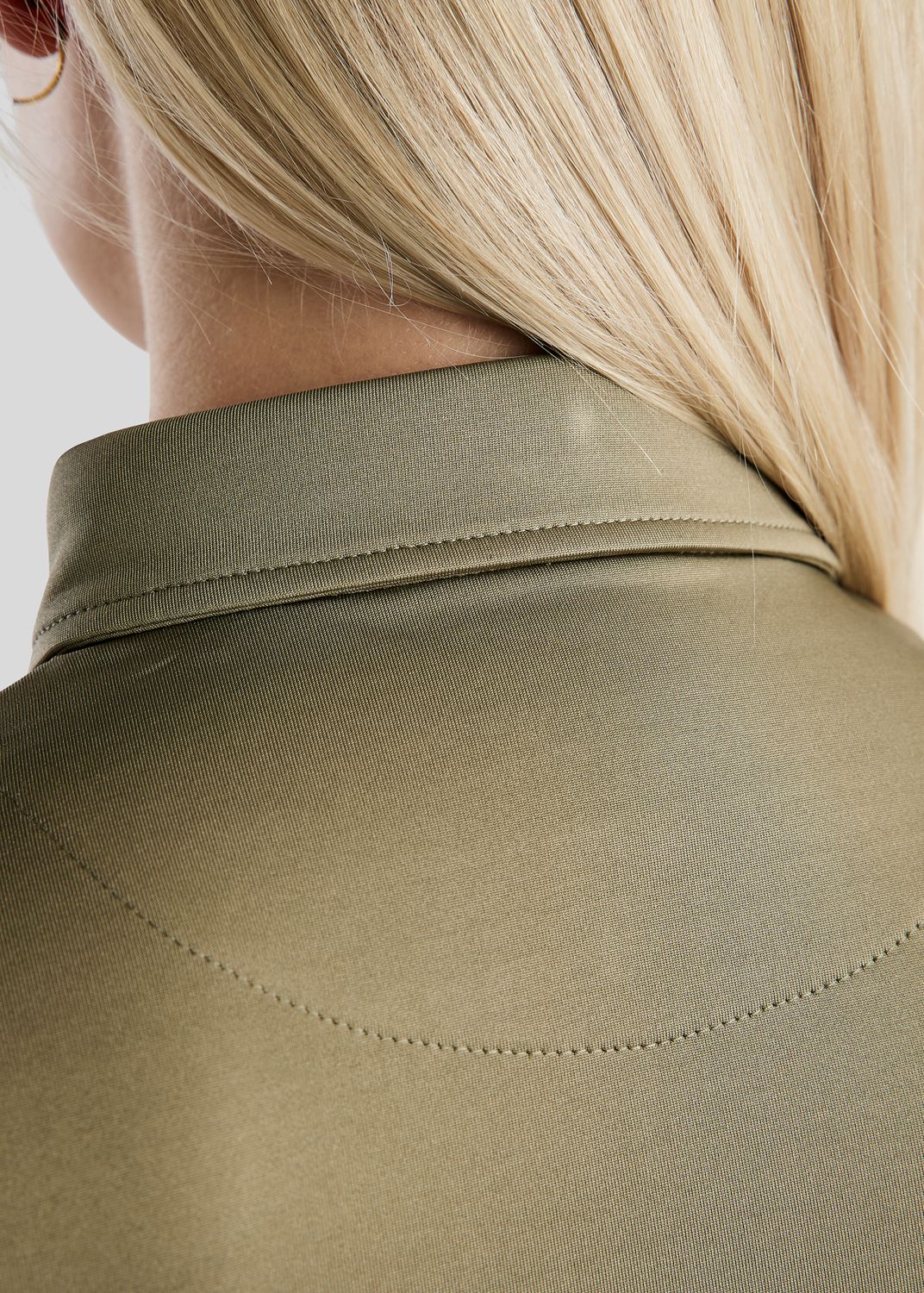 MoSusan Long Sleeved Polo W. Rosegold Logo - Dusty Green 