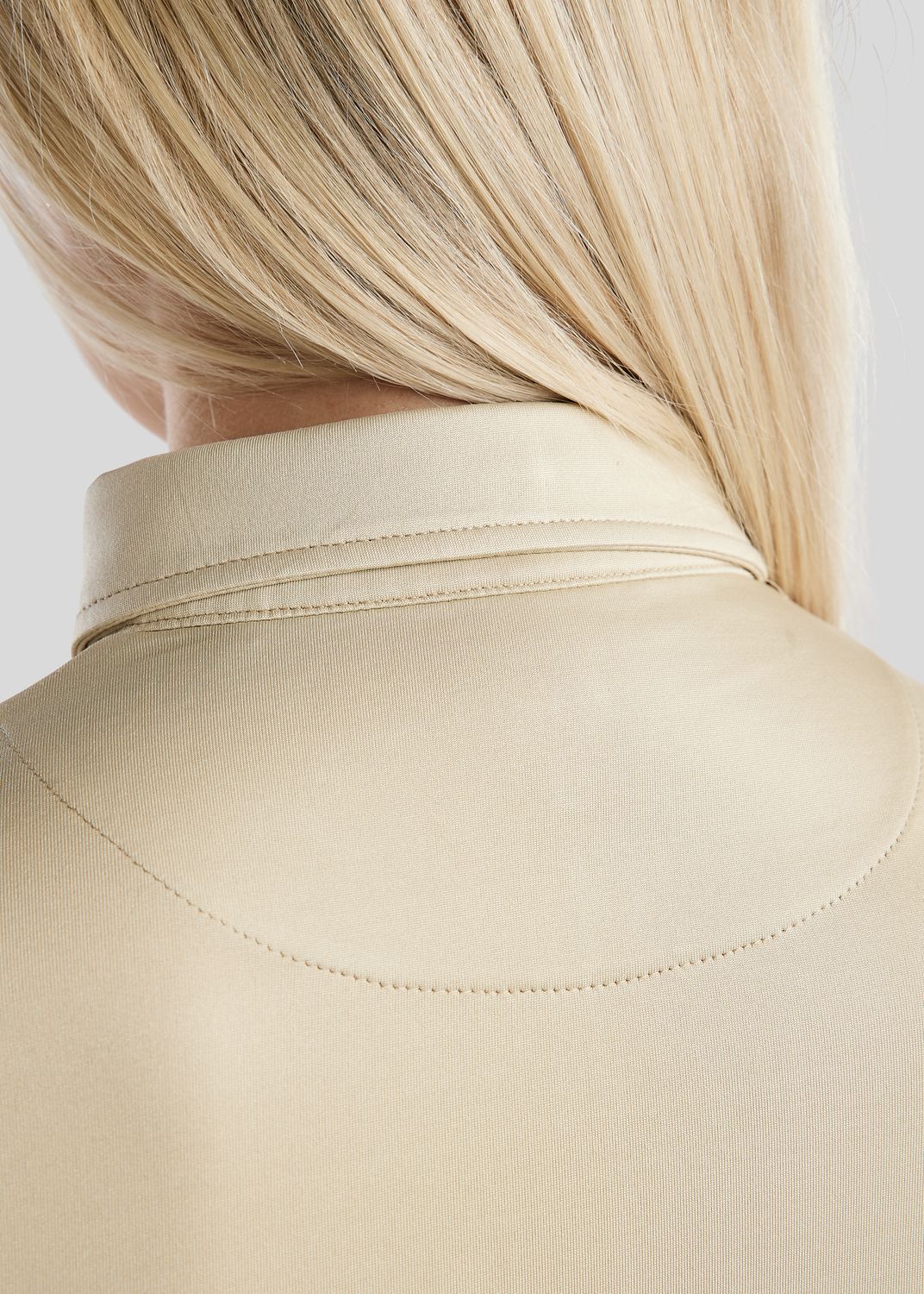 MoSusan Long Sleeved Polo W. Rosegold Logo - Warm Grey Beige 