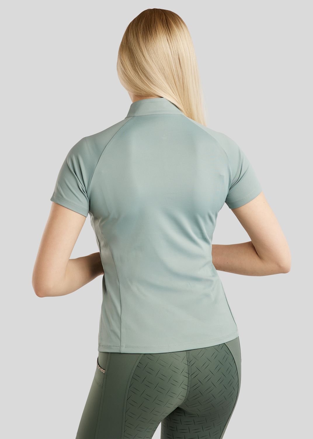 MoLila SS Polo w. Champagne Crystal Tape and Crystals - Turin