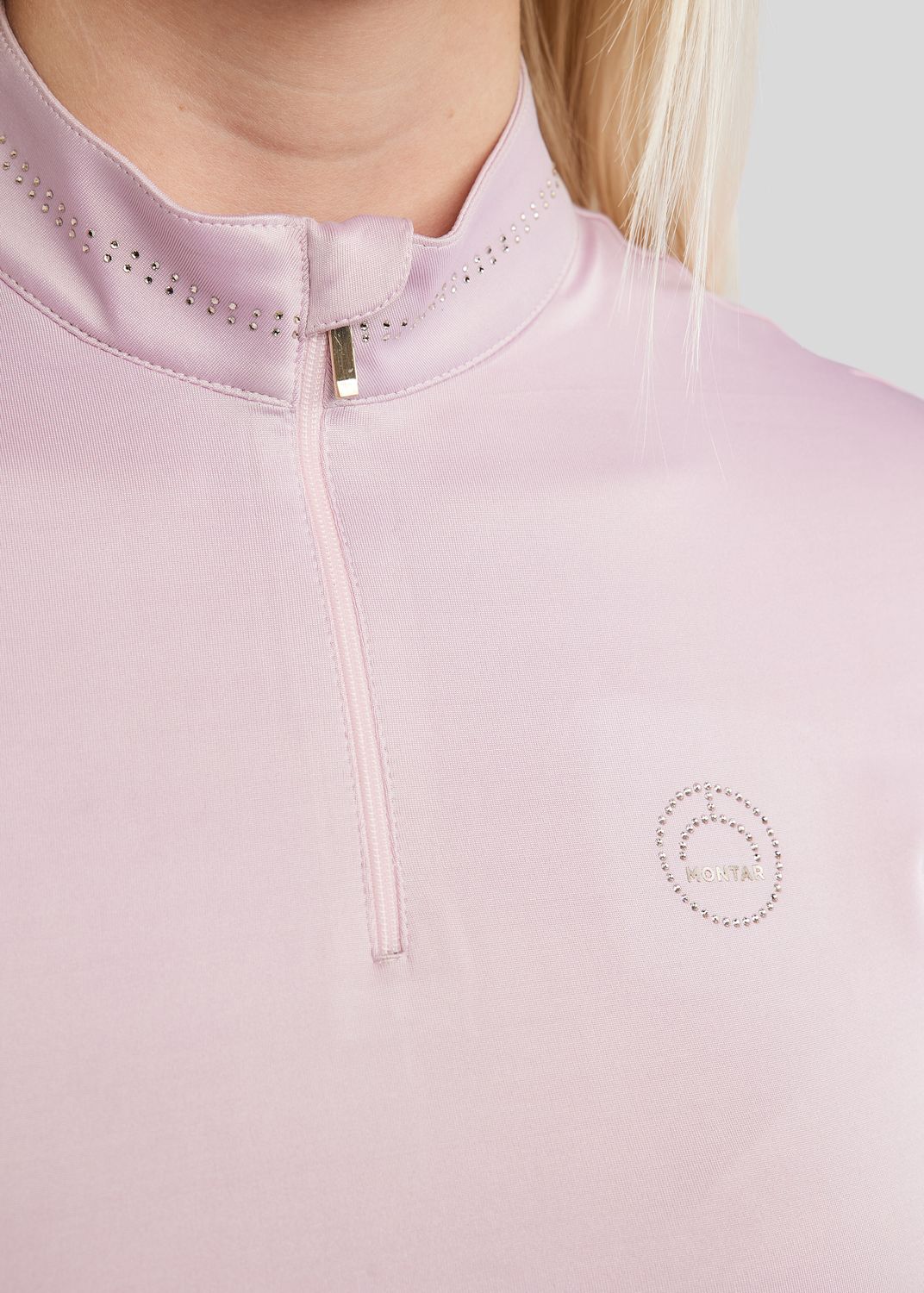 MoBlair Polo w. Champagne Crystals - Cheeky Pink 