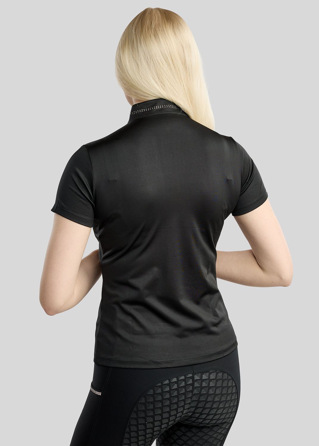 MoBlair Polo w. Champagne Crystals - Black 
