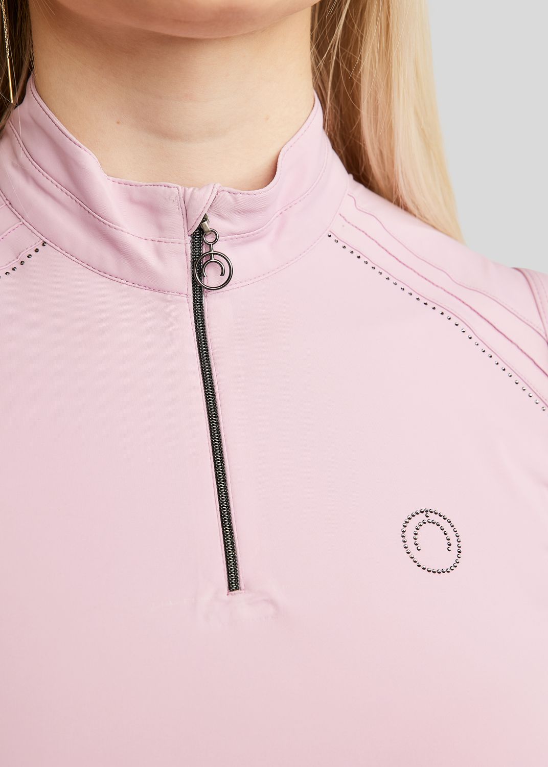 MoPearl Sleeveless Polo w. Pintucks - Candy Pink