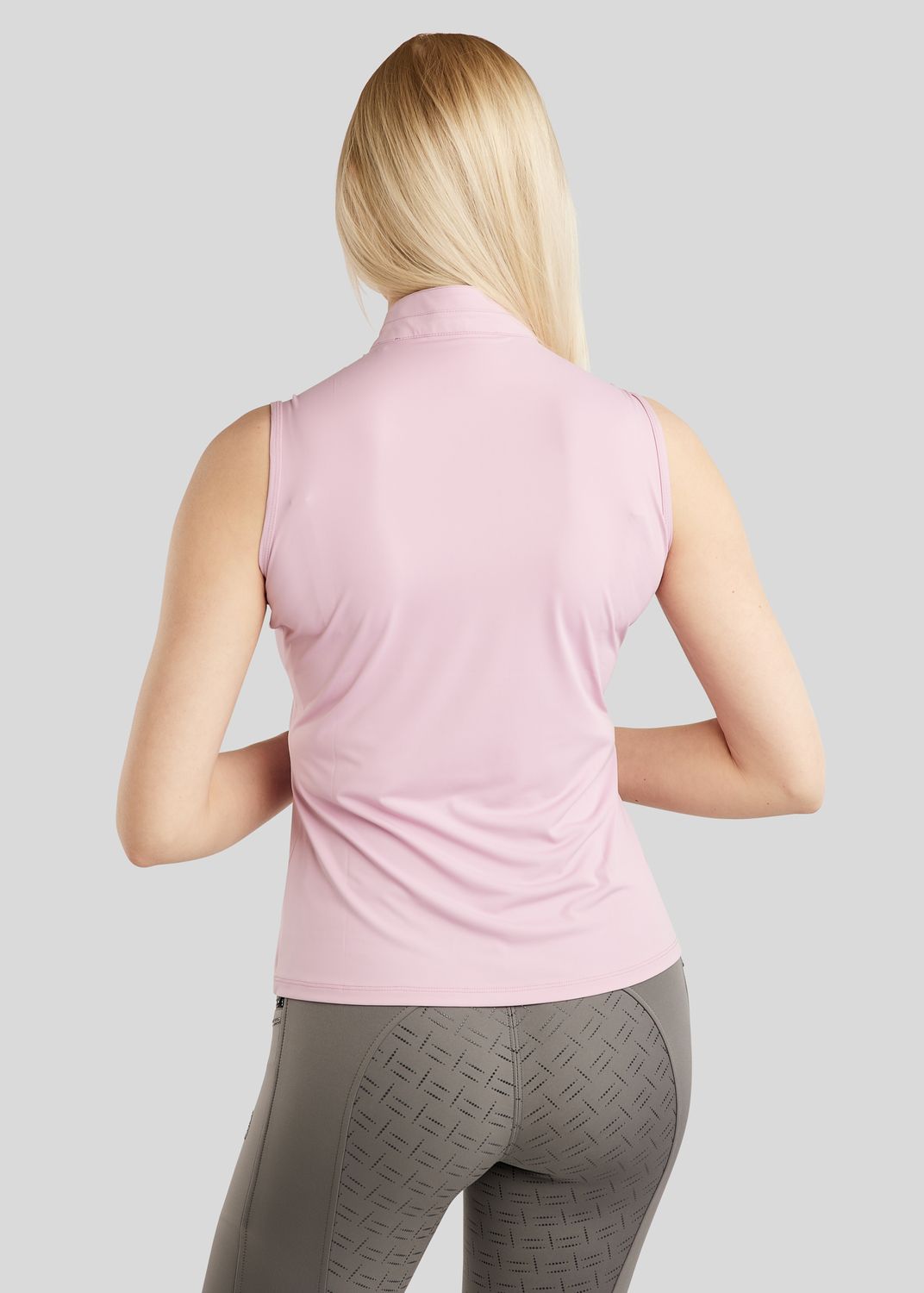 MoPearl Sleeveless Polo w. Pintucks - Candy Pink