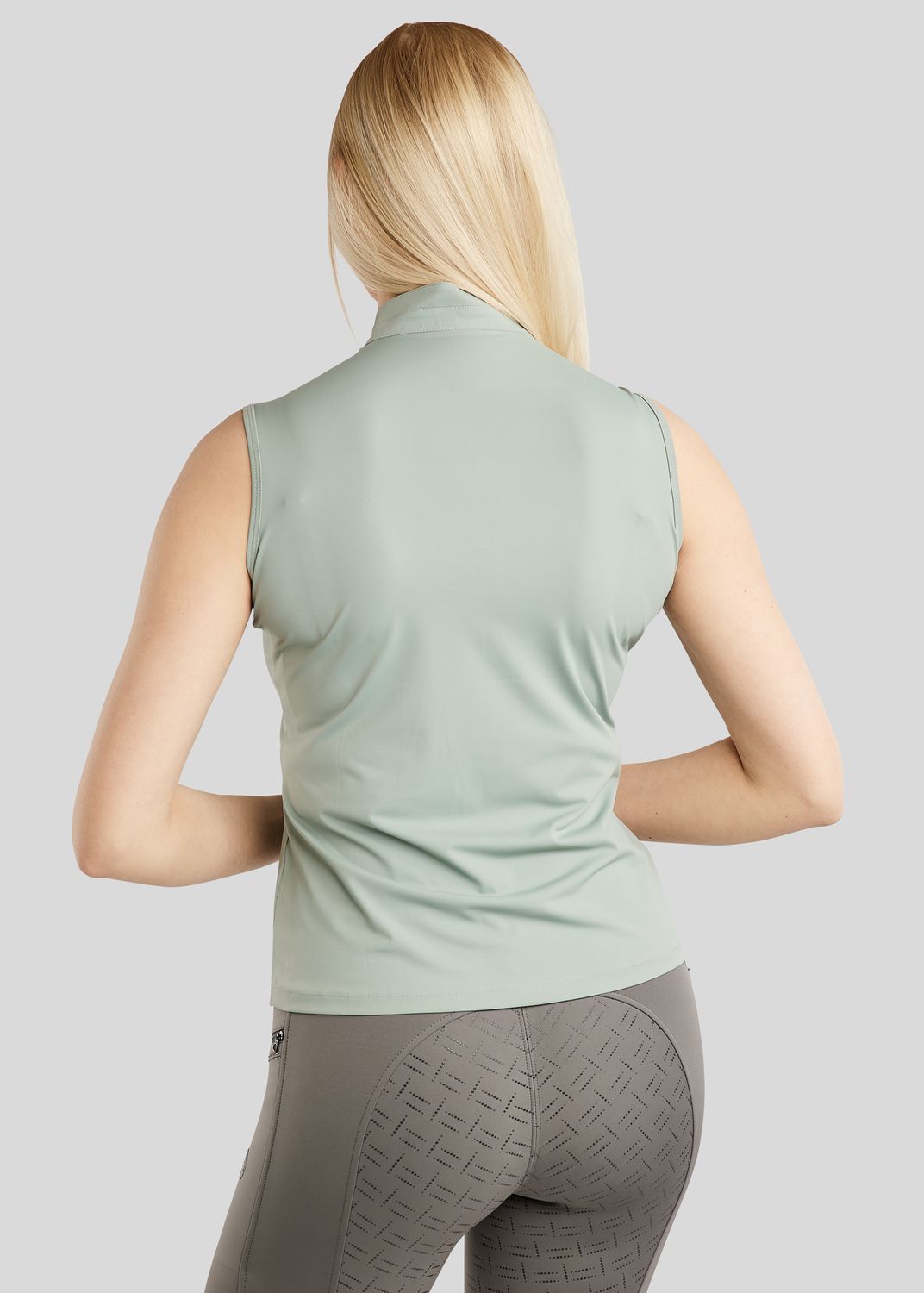 MoPearl Sleeveless Polo w. Pintucks - Turin