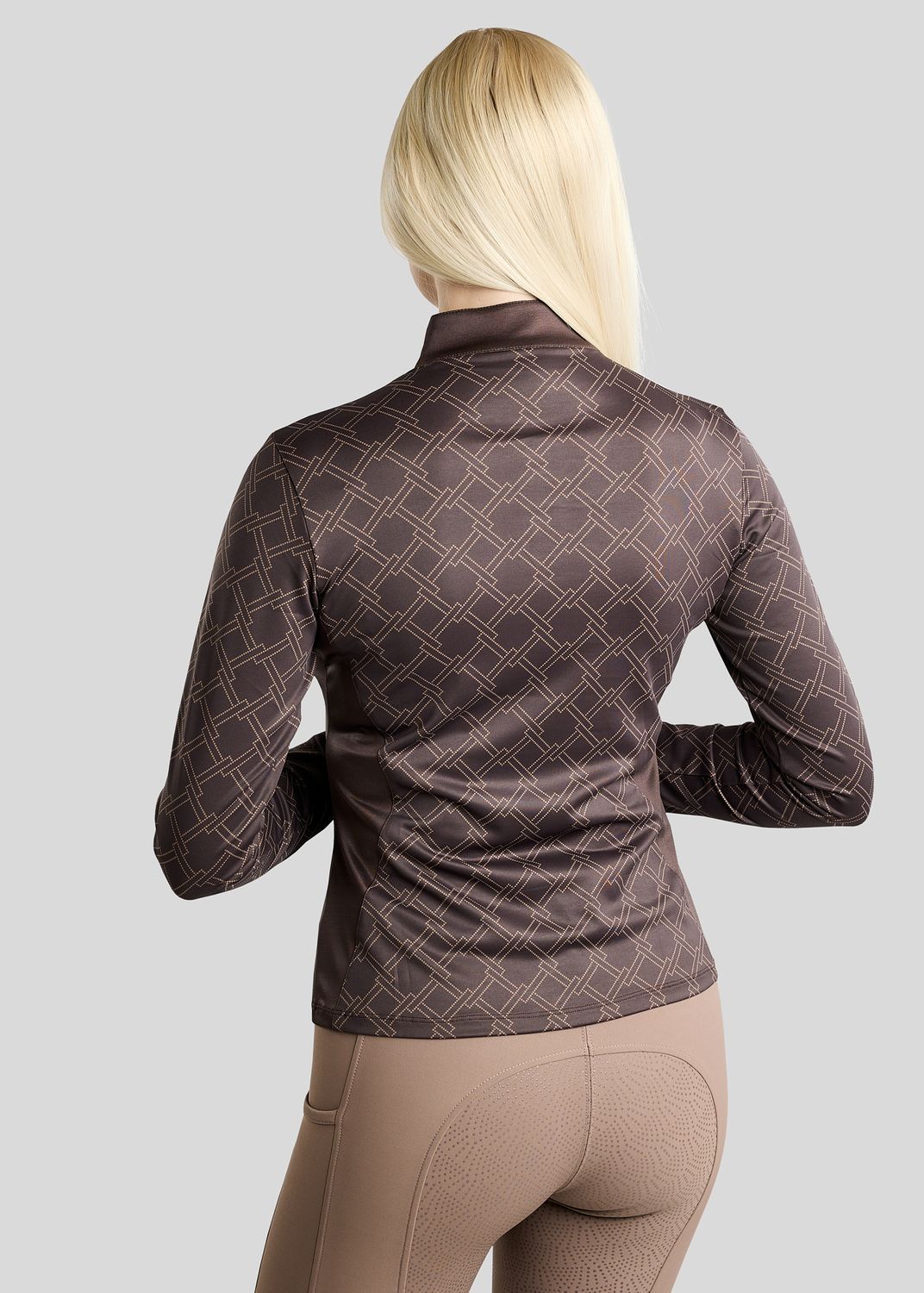 MoLeia Polo w. Allover Printed Lumber Check - Black Peony 