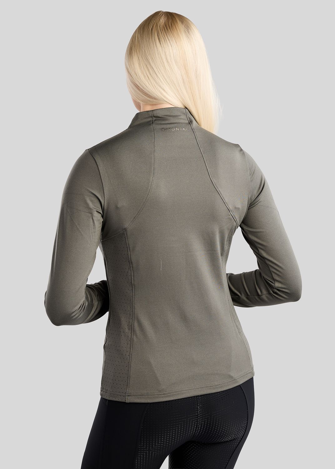 MoZida REFINED Long Sleeved Polo w. Gun Metal Details - Forest Green 