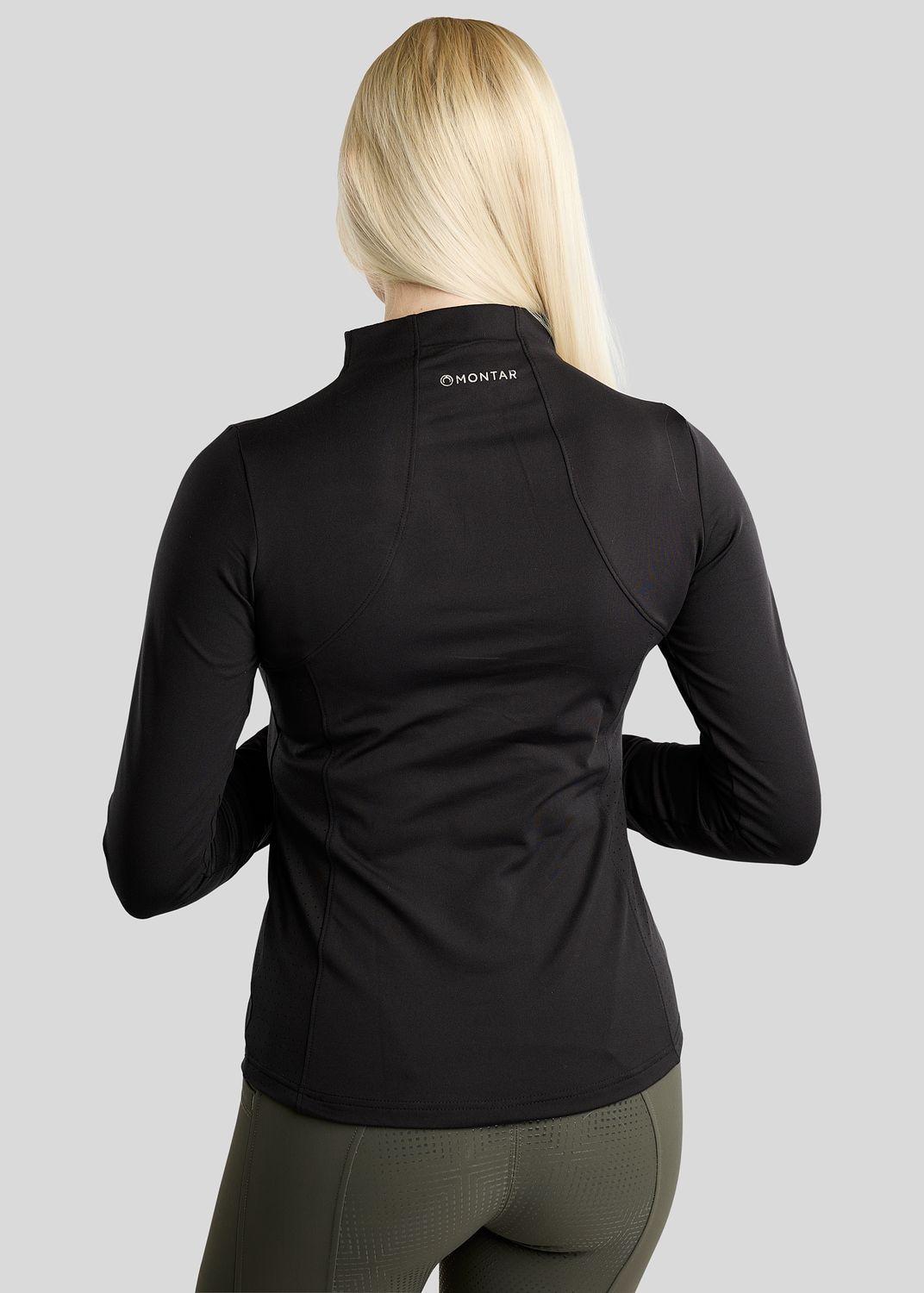 MoZida REFINED Long Sleeved Polo w. Gun Metal Details - Black 